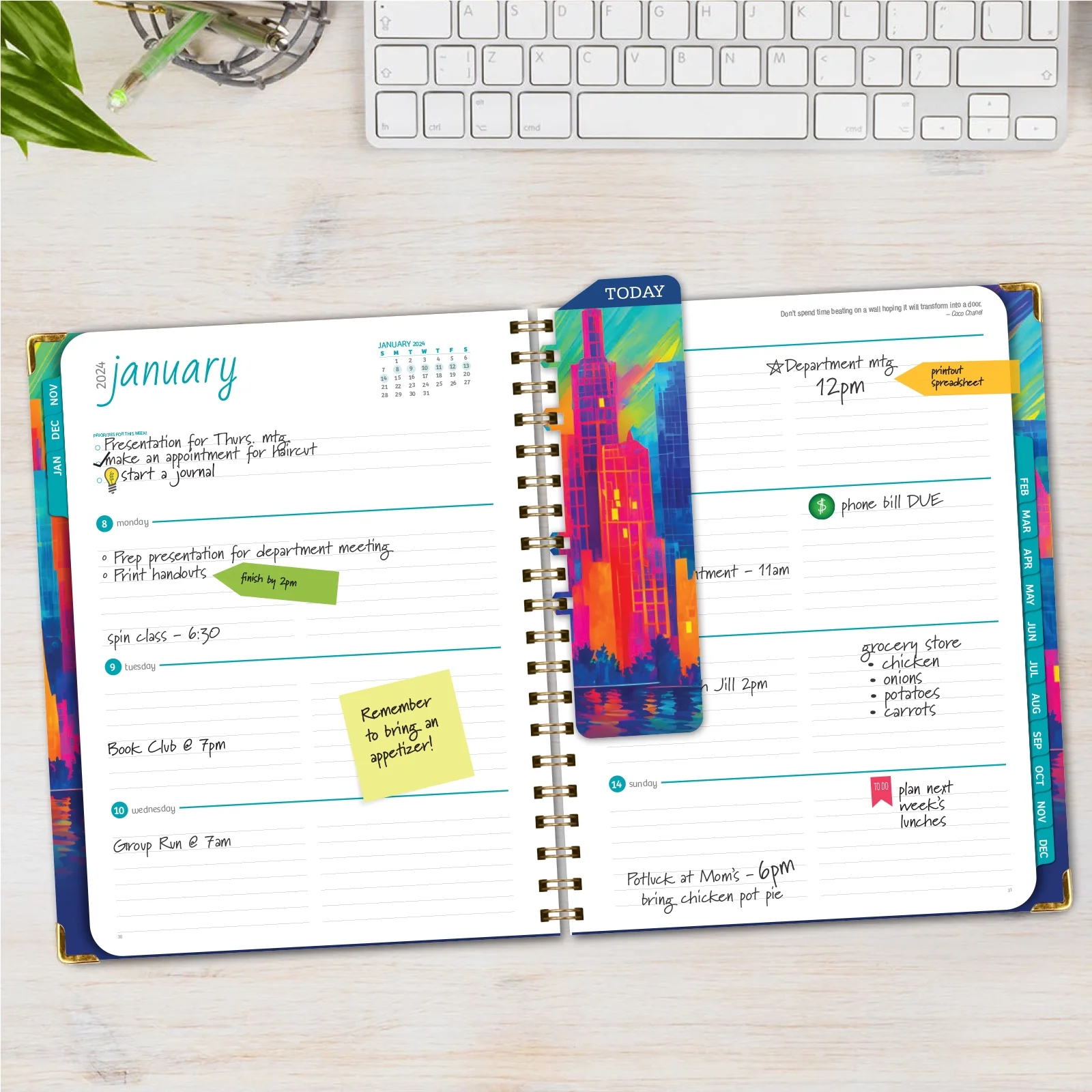 Hardcover CY 2024 Fashion Planner - 8.5