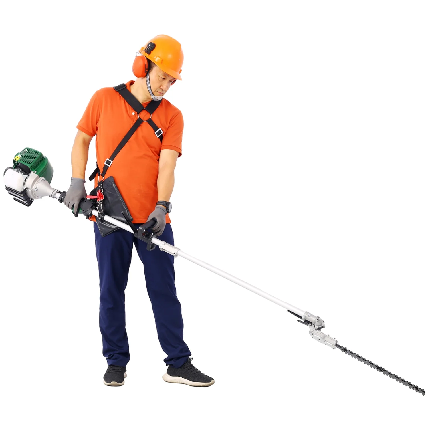 Multi-Functional Trimming Tool Set for Your Garden - Versatile and Efficient 31CC 4-Cycle Gas Pole Saw  Hedge Trimmer  Brush Cutter  and Grass Trimmer  EPA Compliant
