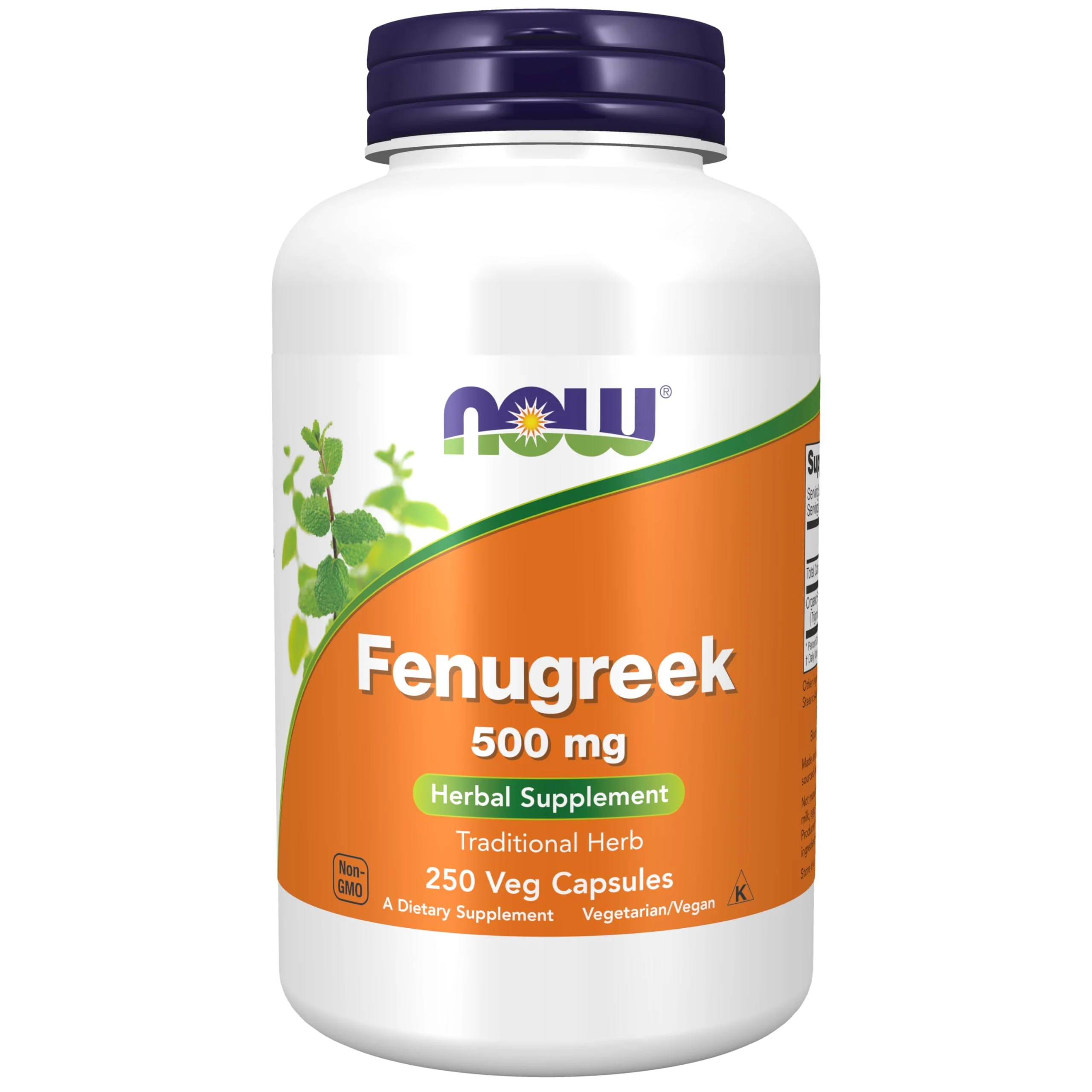Now Supplements, Fenugreek (Trigonella Foenum-Graecum) 500 Mg, Herbal Supplement, 250 Veg Capsules