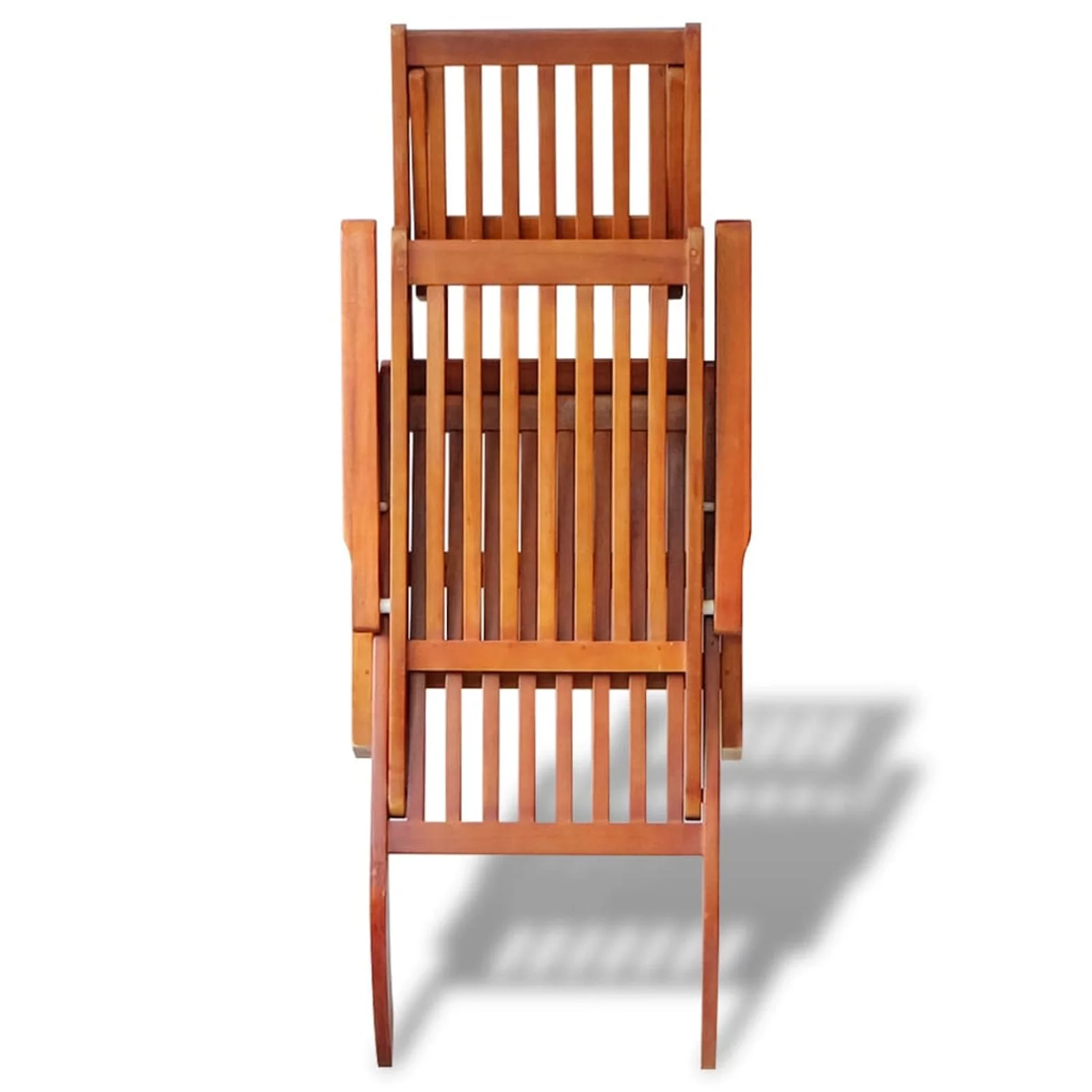 Tomshoo Patio Deck Chair with Footrest Solid Acacia Wood
