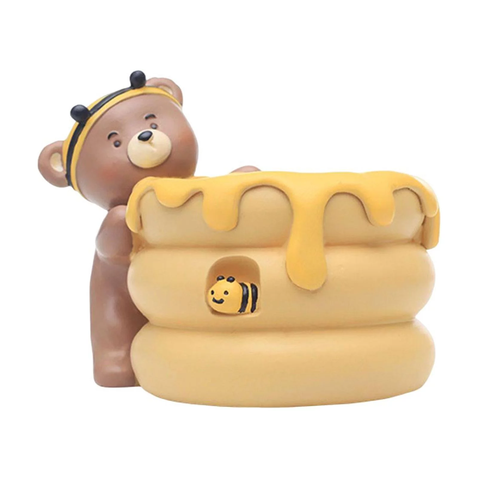 Lovely Planter Flower Pot with Drain Hole Small Bonsai Pot Flower Container for Honey Pot Bear