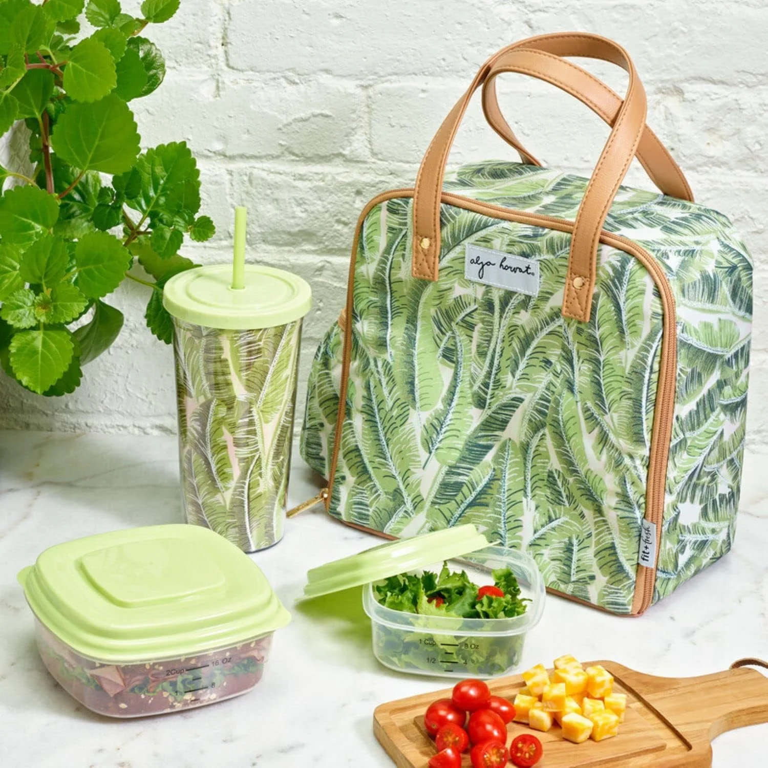 Fit & Fresh 2950ALJSC3034 Artist Collection Deluxe Lunch Kit, Green
