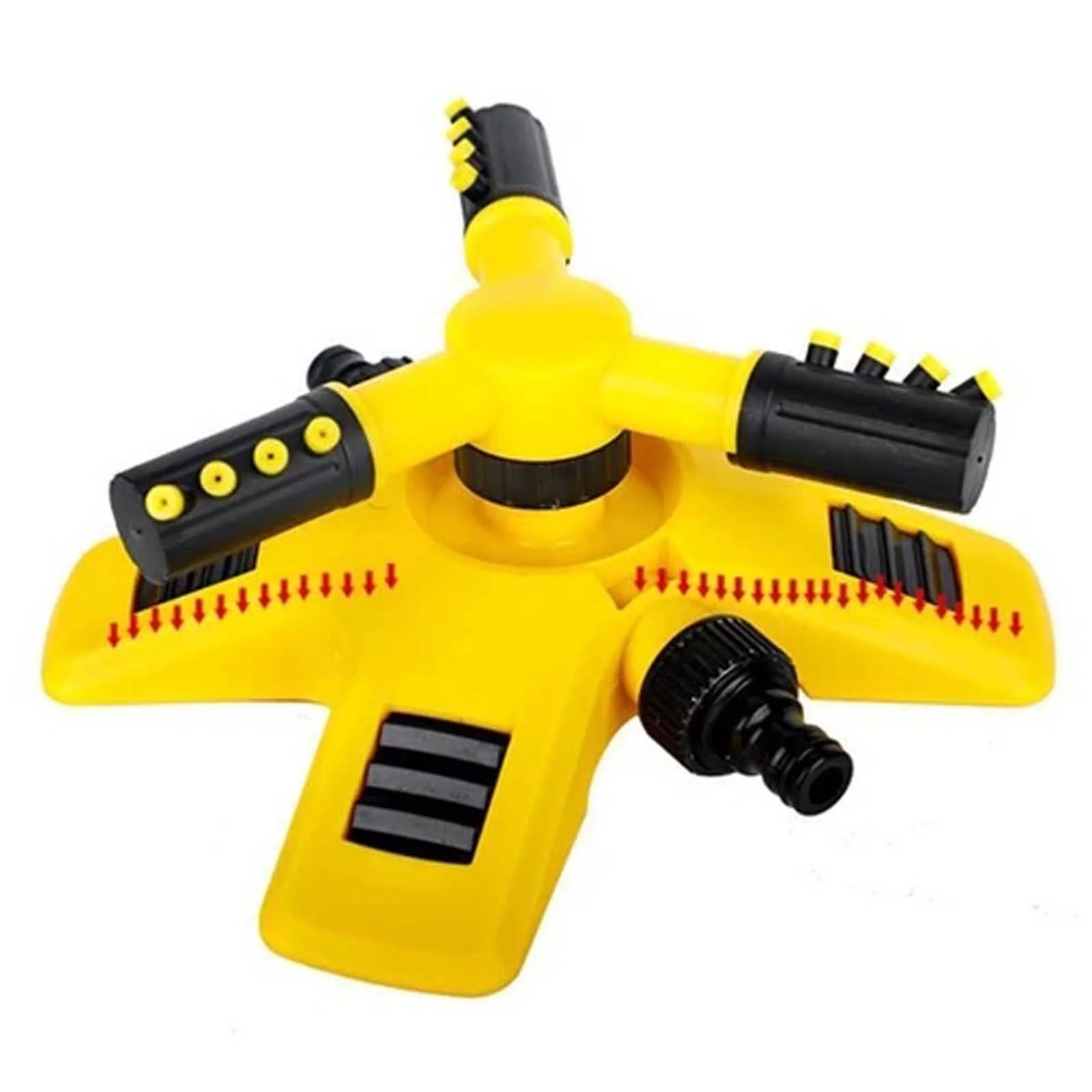 Dengmore Garden Sprinkler 360掳 Automatic Rotating Portable Lawn Sprinkler 3 Arm Nozzle for Home