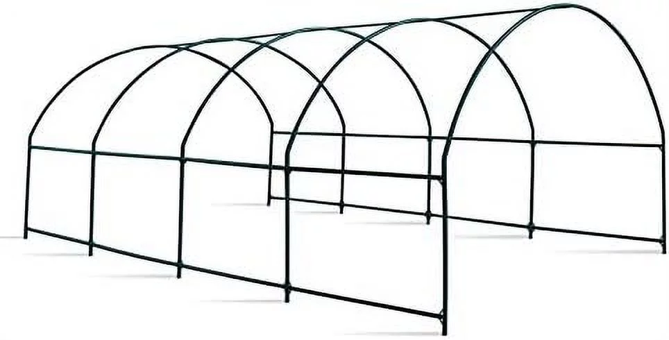 Greenhouse Replacement Frame For Outdoor Larger Hot Garden House , Support Arch Frame Climbing Plants/Flowers/Vegetables (20' X 10' X 7', Frame)