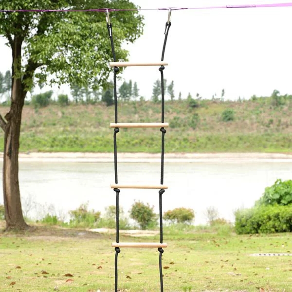 5 ft Polyester Climbing Rope Ladder for Kids - Playground Hanging Ladder for Swing Set - Tree Ladder toy for kids