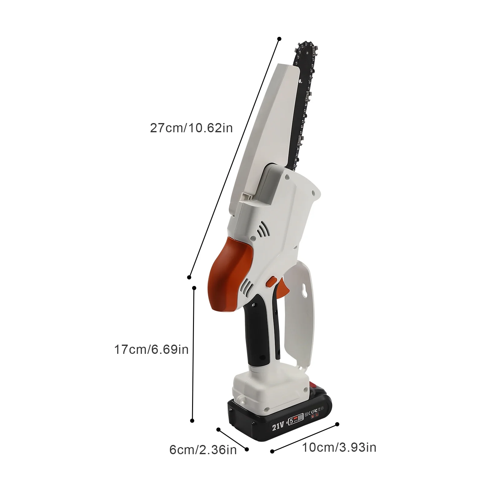 Miumaeov 550W Mini ChainSaw Cordless with 2 Batteries 6000rpm Handheld Power Chain Saws with Security Lock Small Electric Pruning Chainsaw for Wood Cutting Garden Logging Trimming Branch