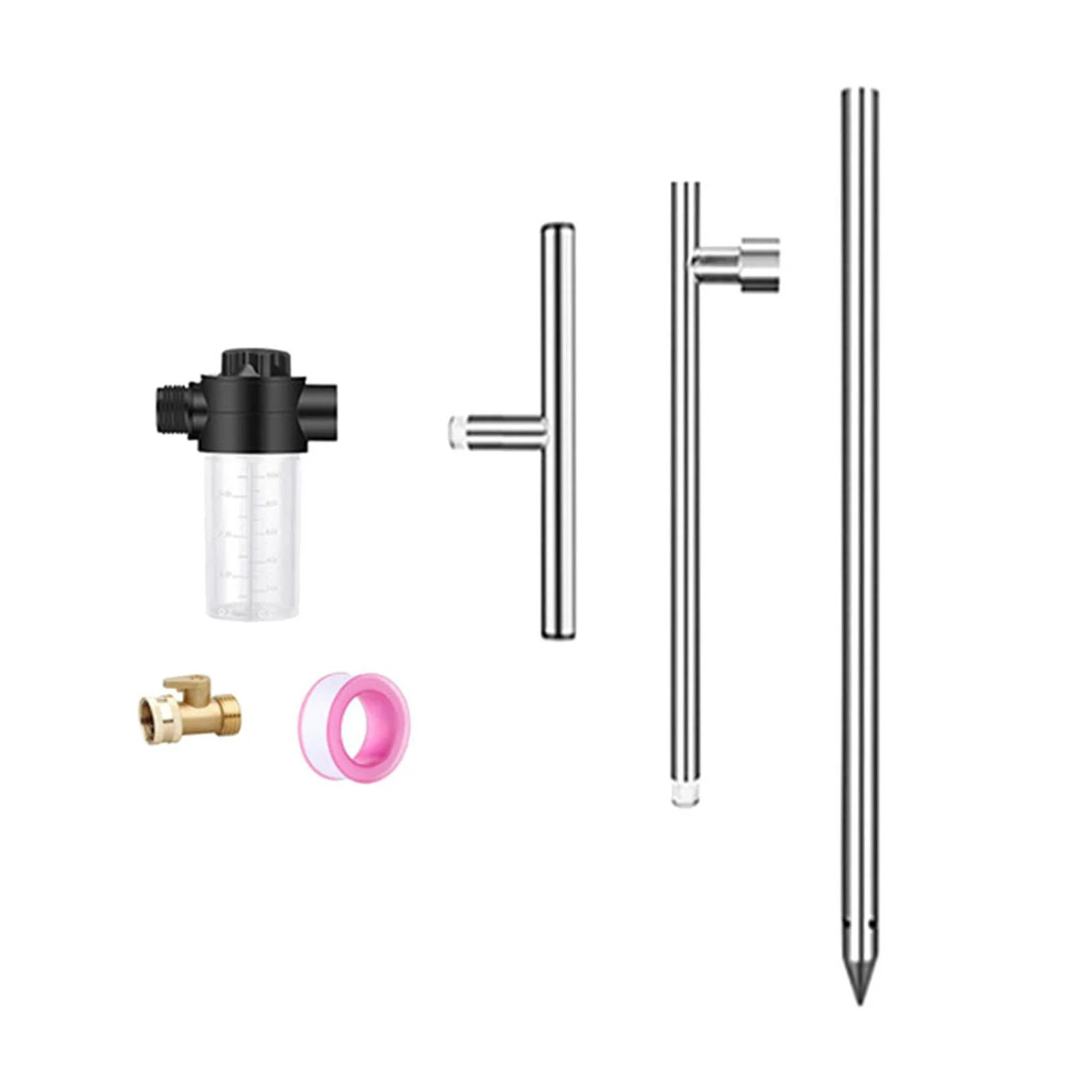 kesoto Tree Watering Spike Irrigation System T Handle Rust Proof Simple Installation for Outdoor Plants Garden Tool with Brass Valve