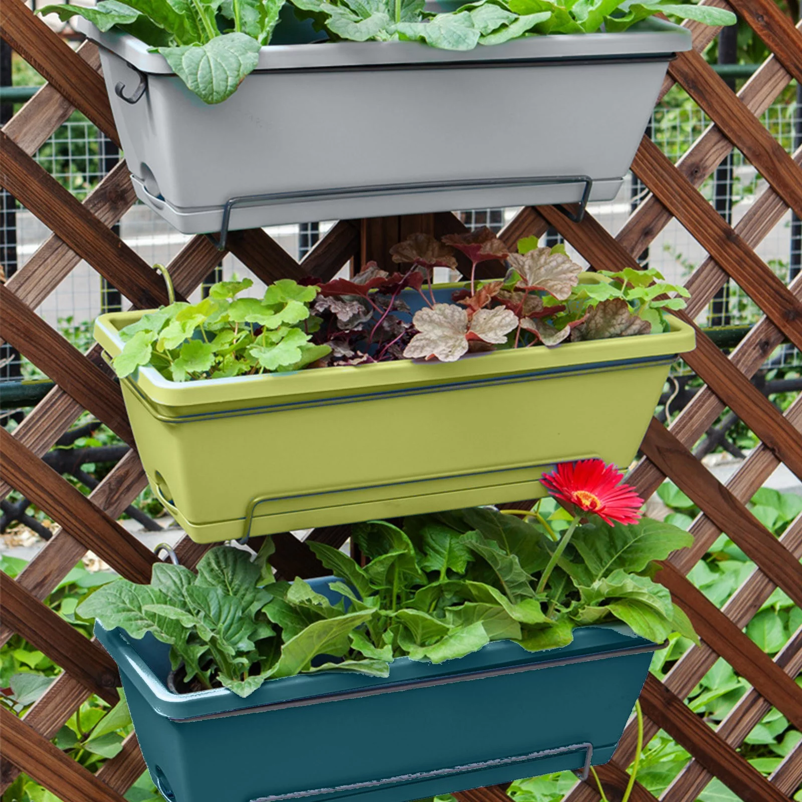 Vegetable Planting Pot Plastic Flower Pot Balcony Vegetable Planting Trough