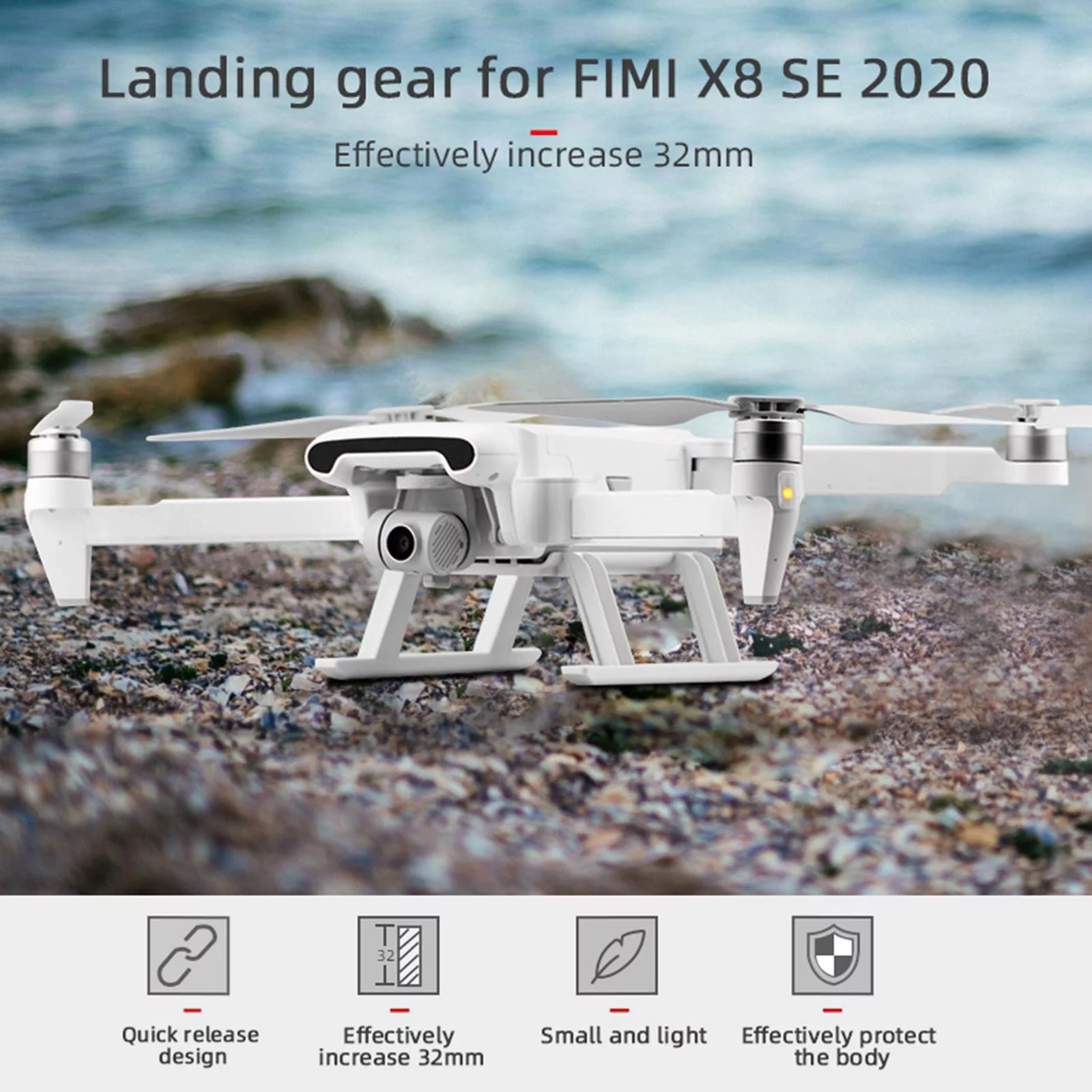 Landing Gear Leg Extension Floating Kits, X8 SE 2019, Extenders Holder Landing Training Accessory