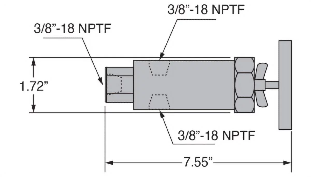 Freedom Hydraulics  In-Line Adjustable Pressure Relief Valve, 3/8