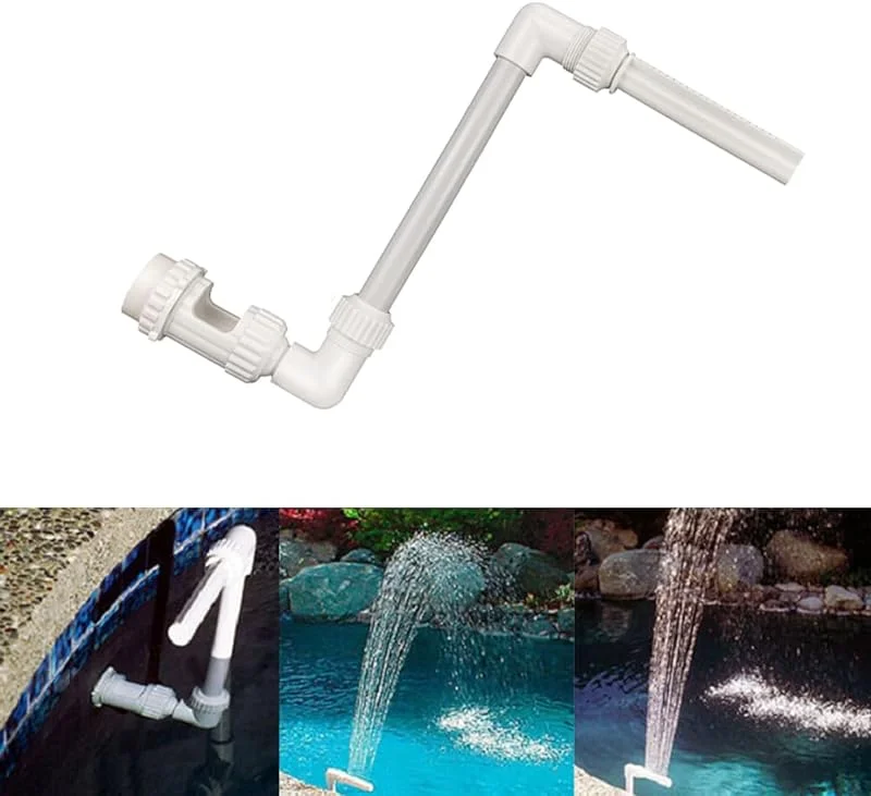 Pool Waterfall Fountains for Inground and Above Ground Pools, Pool Sprinkler Fountain Swimming Pool Accessories Sprinklers Chiller for Summer Cooling Temperatures (1pcs)