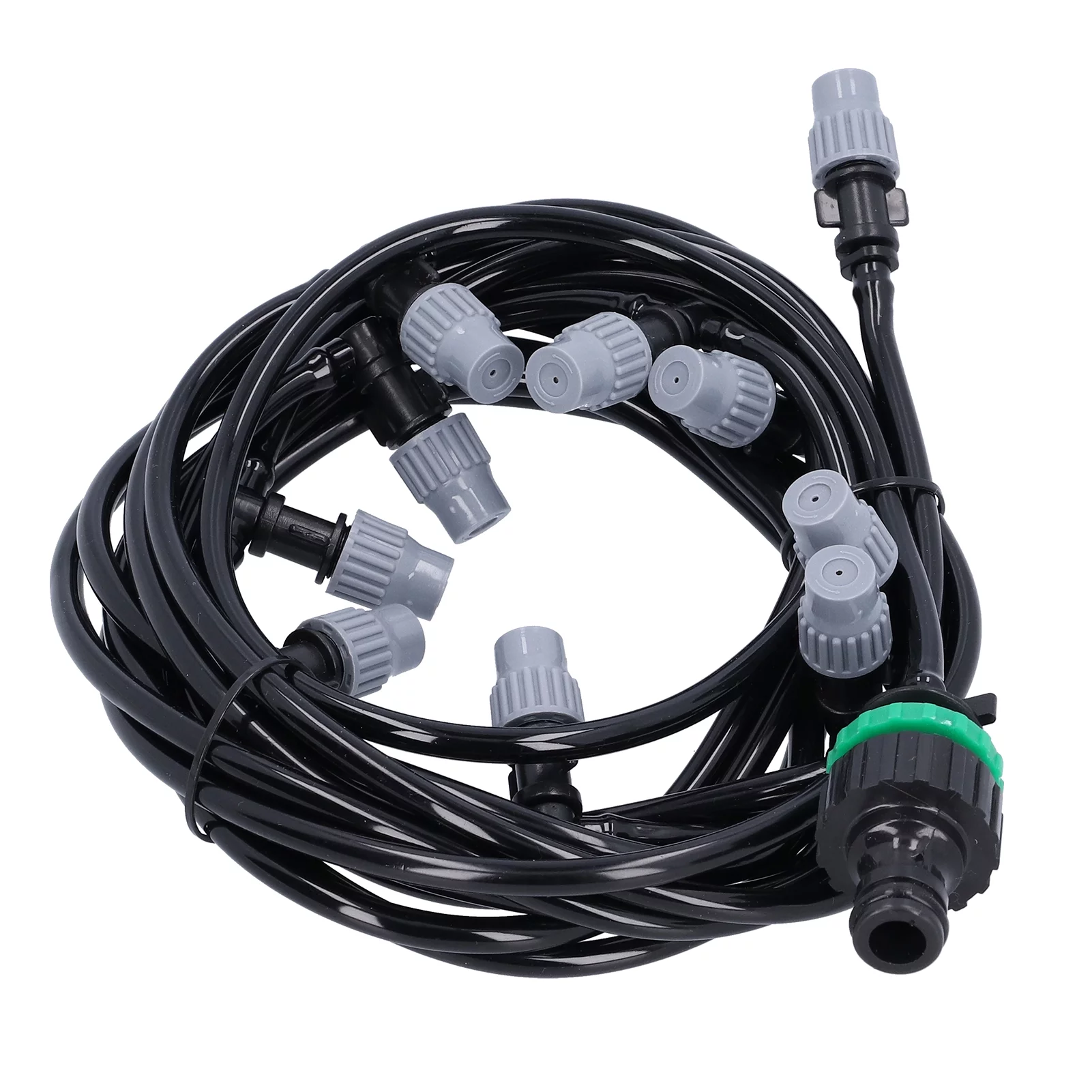 Uadme Irrigation Pipe, 10m / 32.8ft 4/7 Irrigation Hose with 10 Misting Sprayer Nozzles Garden Greenhouse Terrace Watering System