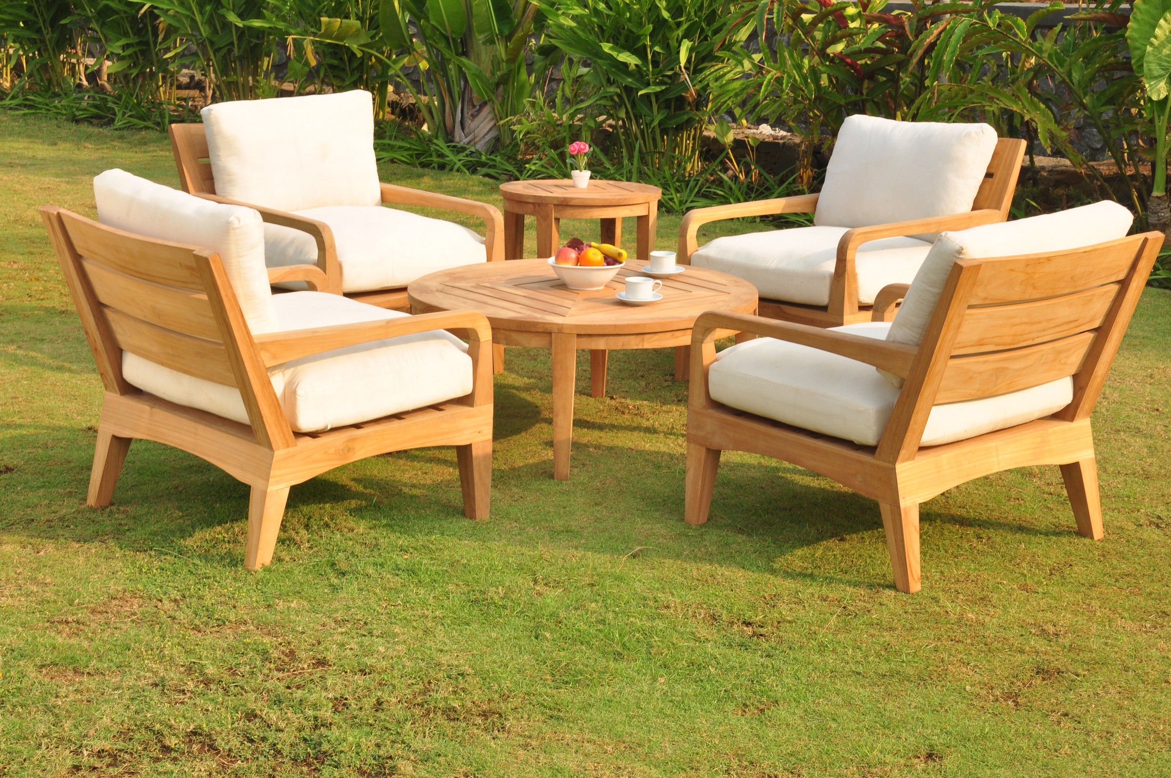 Noida 6 Pc Lounge Chair Set: 4 Lounge Chairs, 42