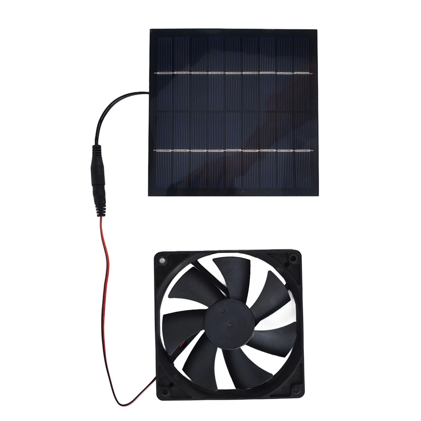 bluebone Uadme Solar Powered Exhaust Fan, 10W Single Fan Waterproof Solar Panel Fan Kit for Chicken Coops Greenhouses