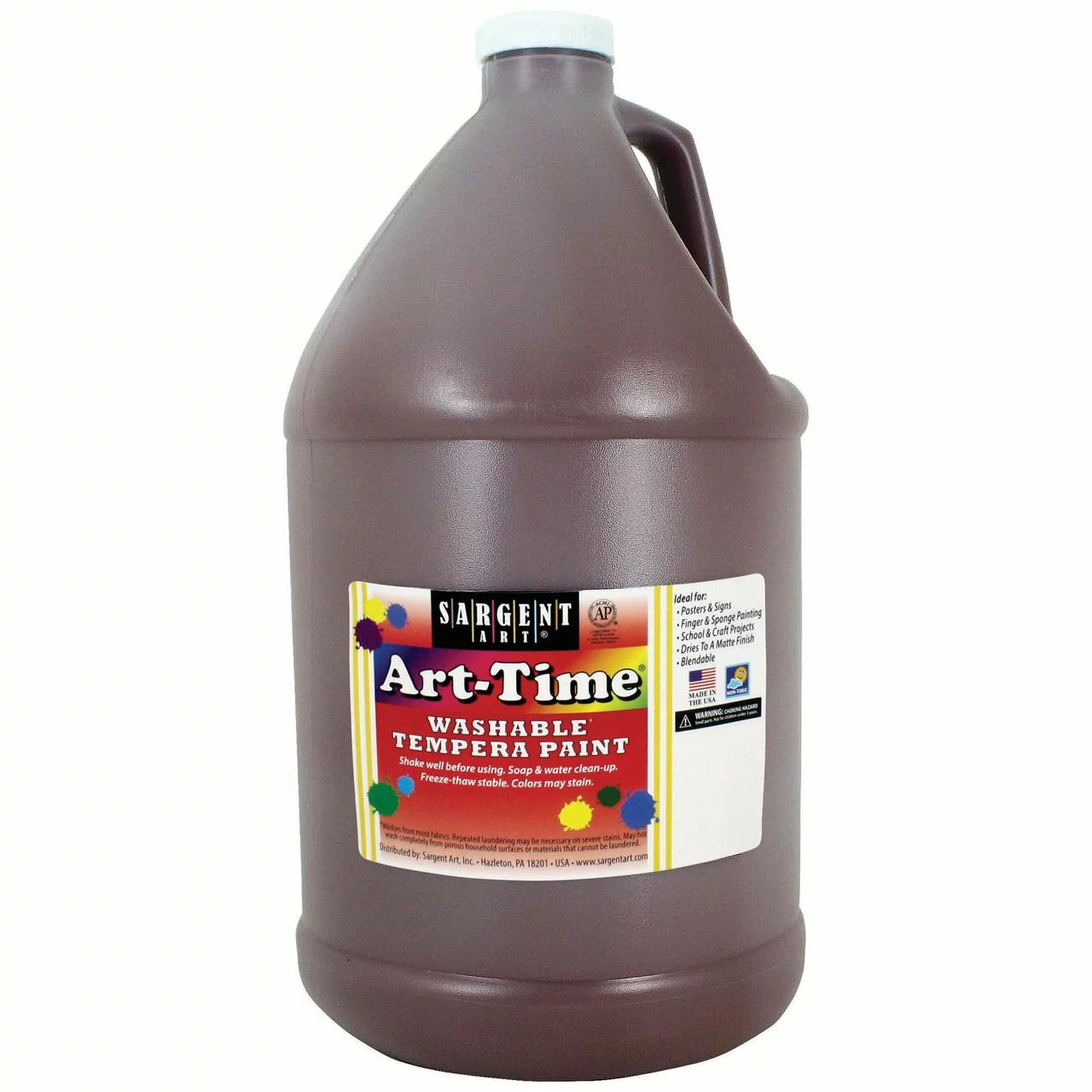 Art-Time® Washable Tempera Paint, Brown - Gallon