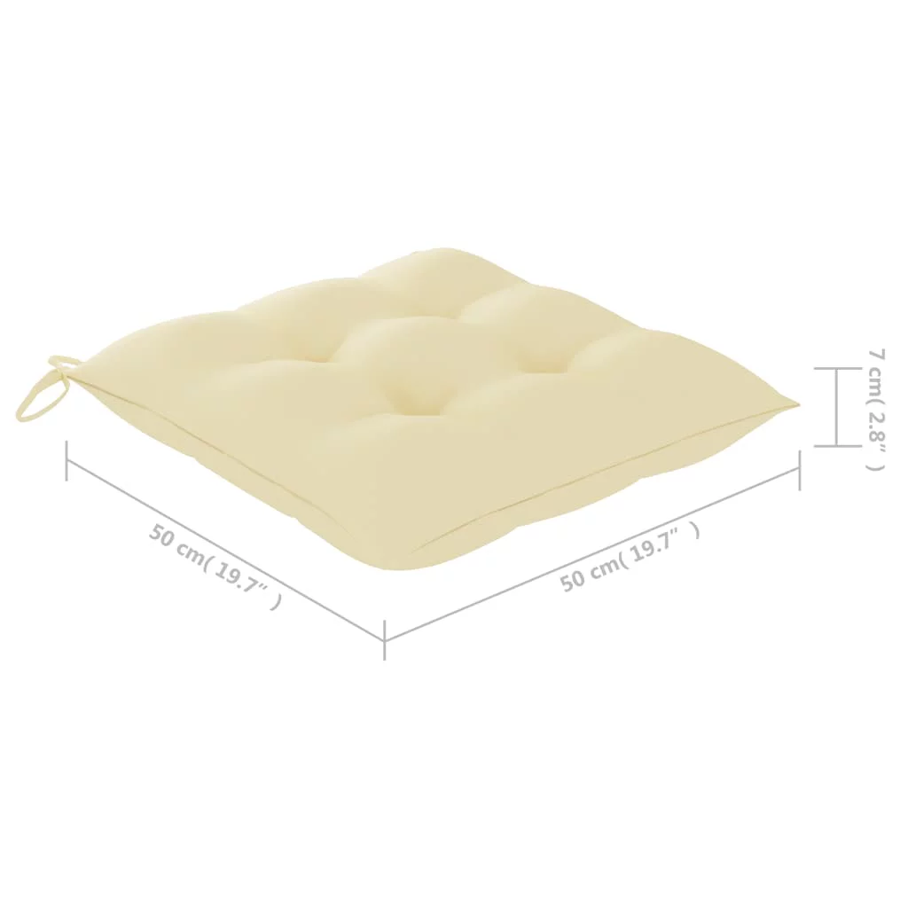 Anself Patio Dining Chairs 6 pcs with Cushions Solid Acacia Wood