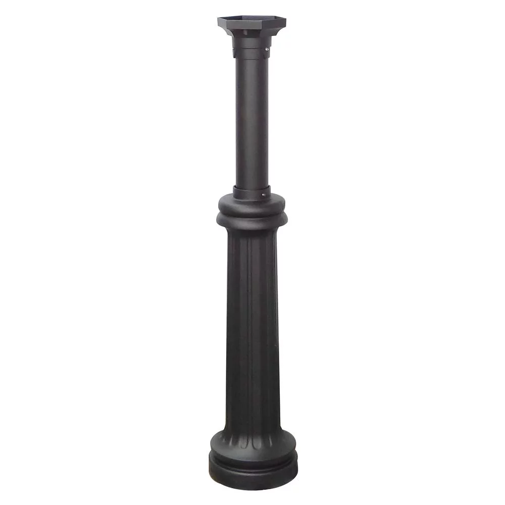 SPK-590-BLK Bradford Wrap Around Base Kit, Direct Burial Mailbox Post - Black