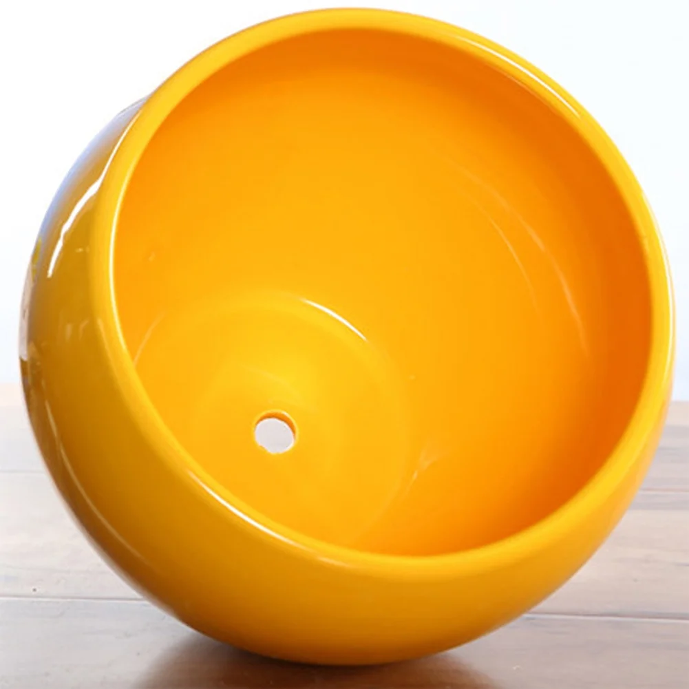 ZZFCJH Flowerpots, Round Ceramic Planters Modern Decorative Flower Pots with Drainage Hole and Connected Saucer