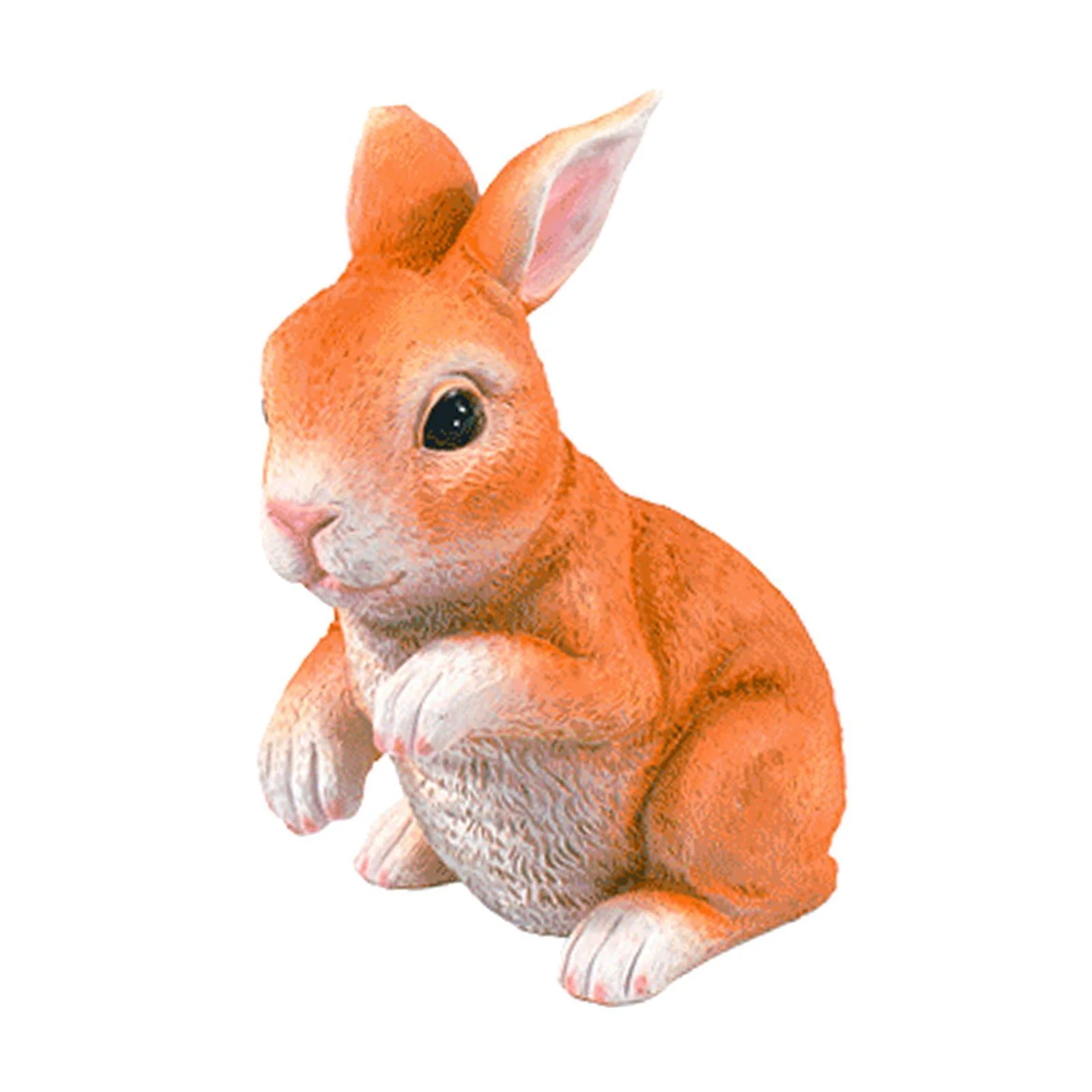 Bunny Rabbits Garden Statues Outdoor Decorations Garden Art Gift for Patio, Lawn, Yard, Housewarming, Thanksgiving Polyresin Resin 7.4 inch - brown 6x4..4inch