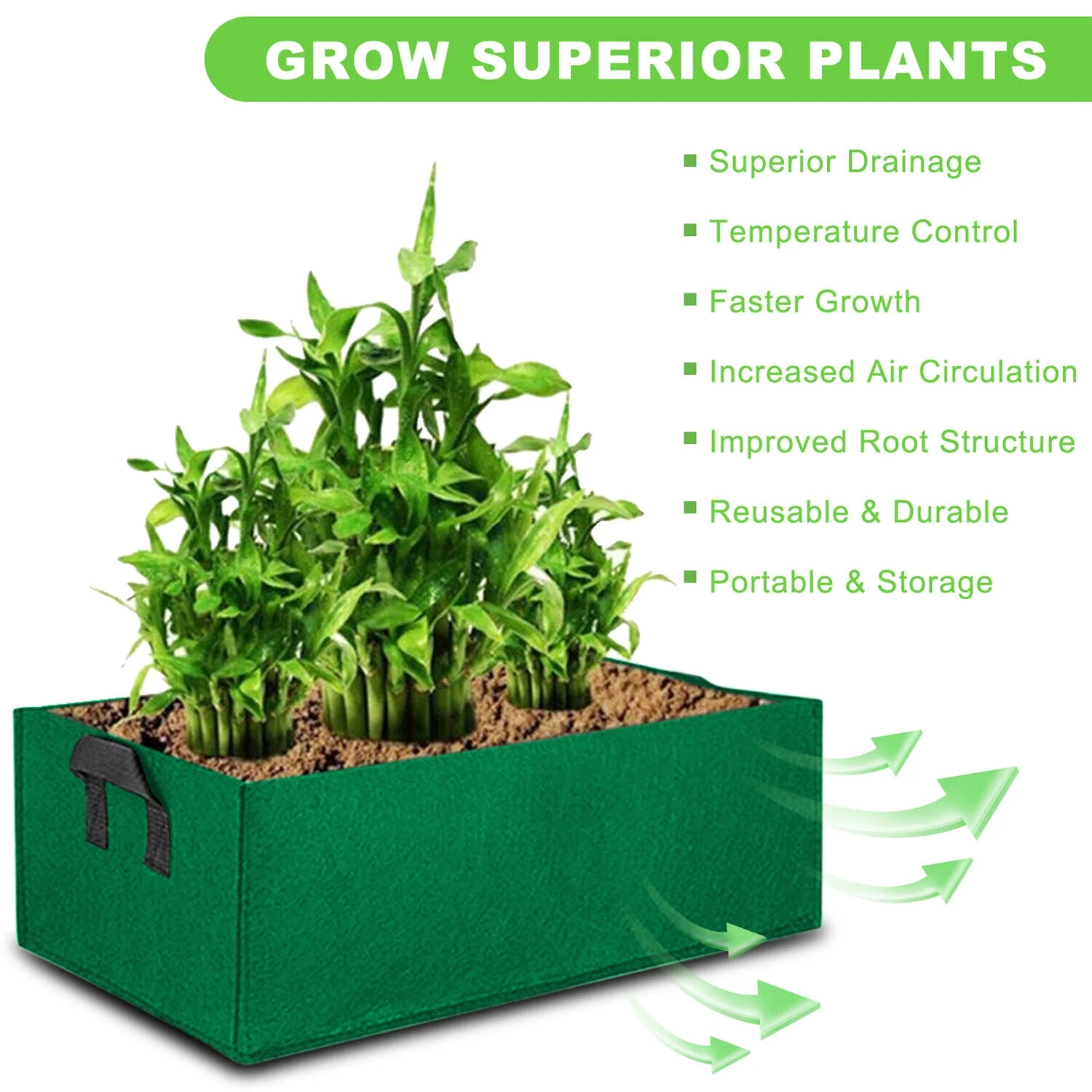 4/6/8Grid Plant Grow Bags PE Veg Pot Nursery Soil Bag Thickened Recycle Bag