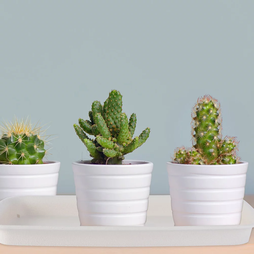 Gongxipen 8Pcs Rectangular Planter Tray Plastic Flower Pot Tray Large Flower Pot Saucer Flower Pot Drip Tray