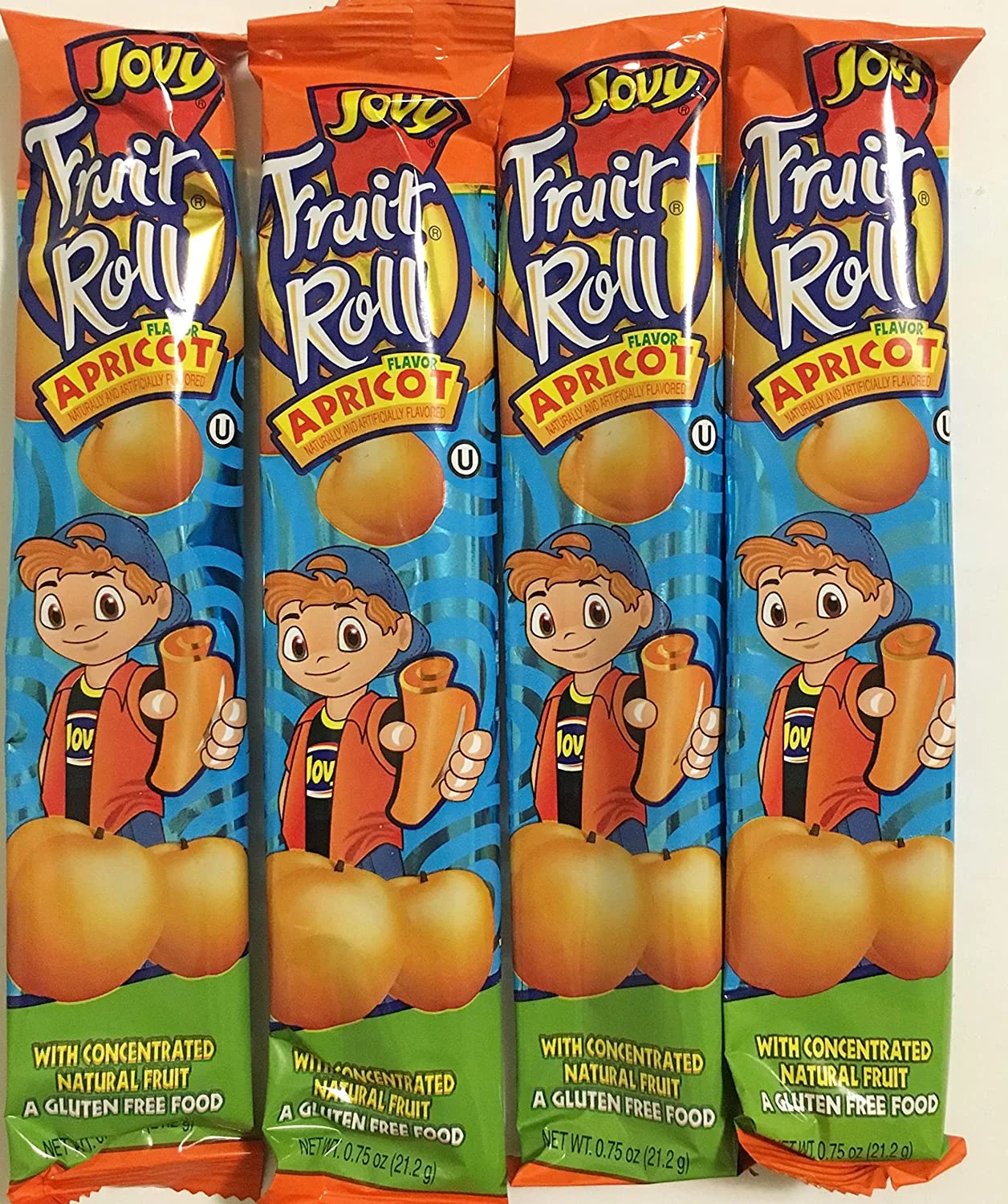 Apricot Fruit Rolls - Single Servings (16 Packets) by