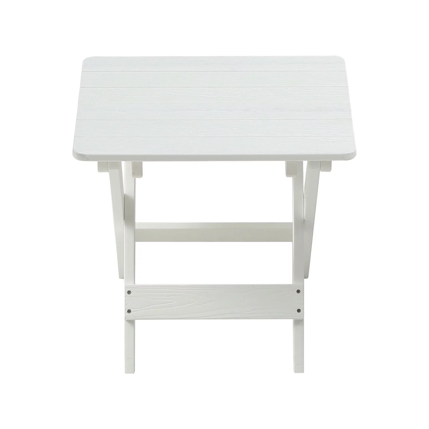 Homiyad Foldable Small Table and Chair Set with 2 Chairs and Rectangular Table White