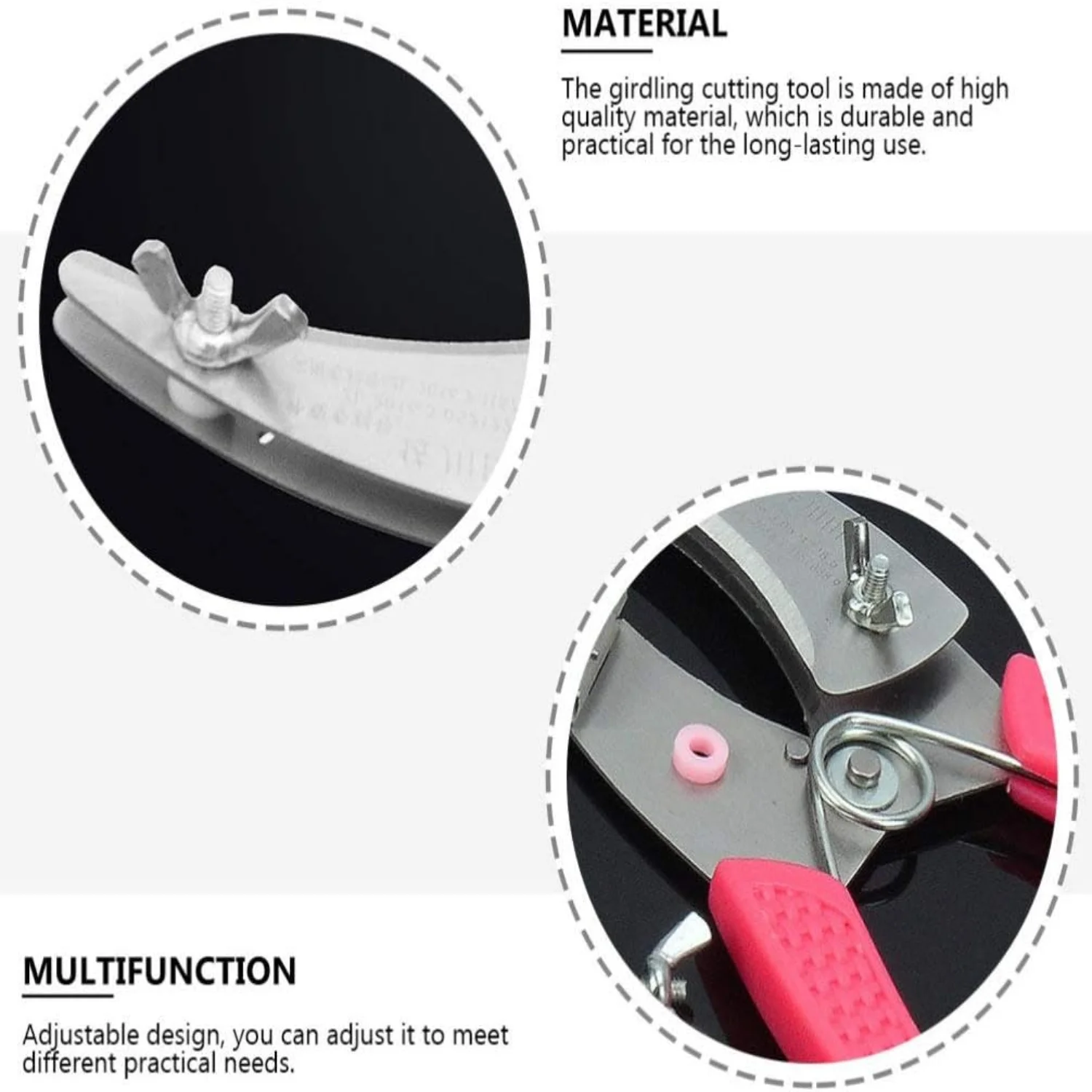 Versatile Professional Stainless Steel Garden Tree Pruning Scissor - Handy Portable Orchard Branch Cutter and Hand Grafting Tools - Practical Fruit Tree Ring Peeler Included - Essential f