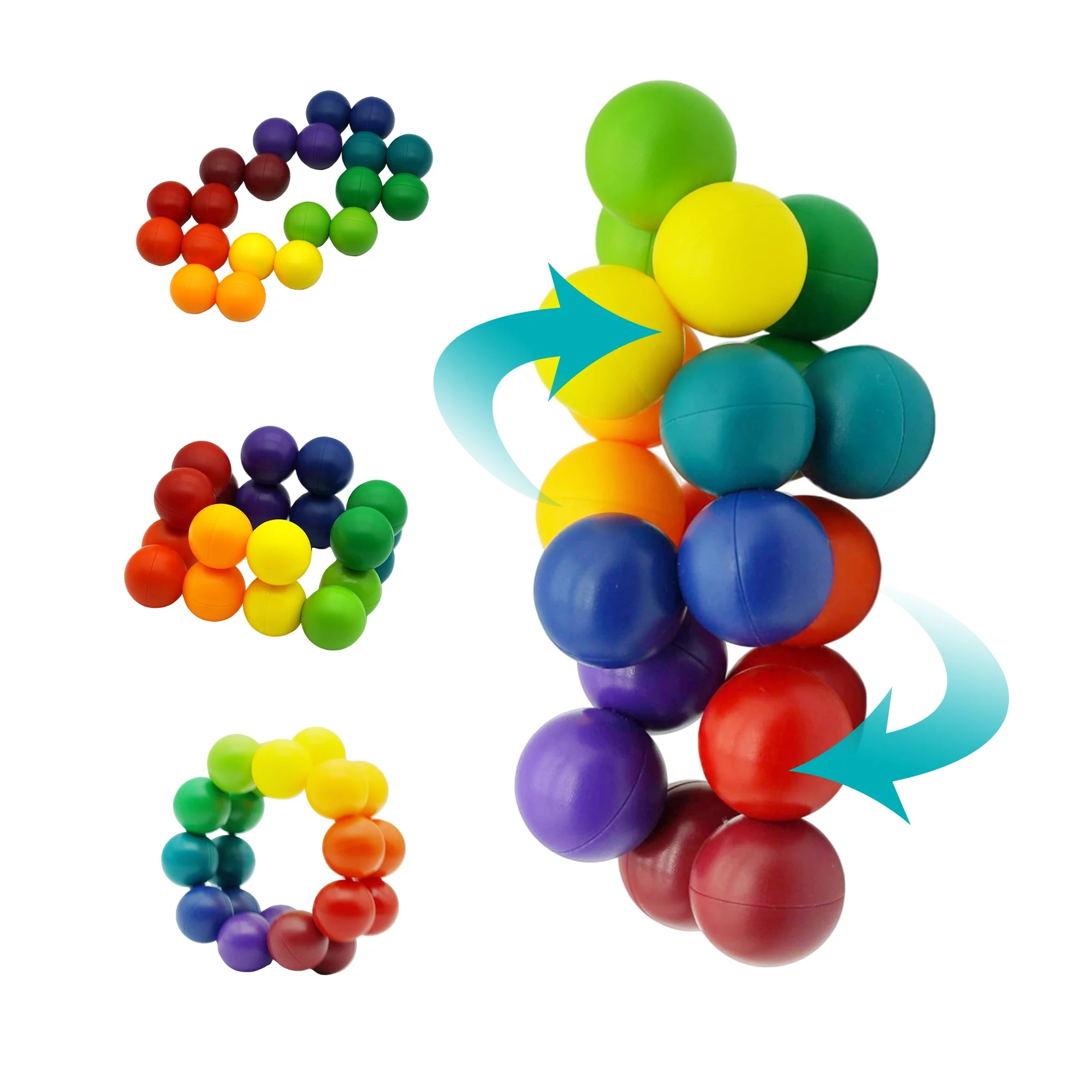 Liko Rainbow Ball Stress Relief Autism Sensory Needs Creative Preschool Learning Toy And Toddler Fidget Play Perfect For Ages 3-12 Children's