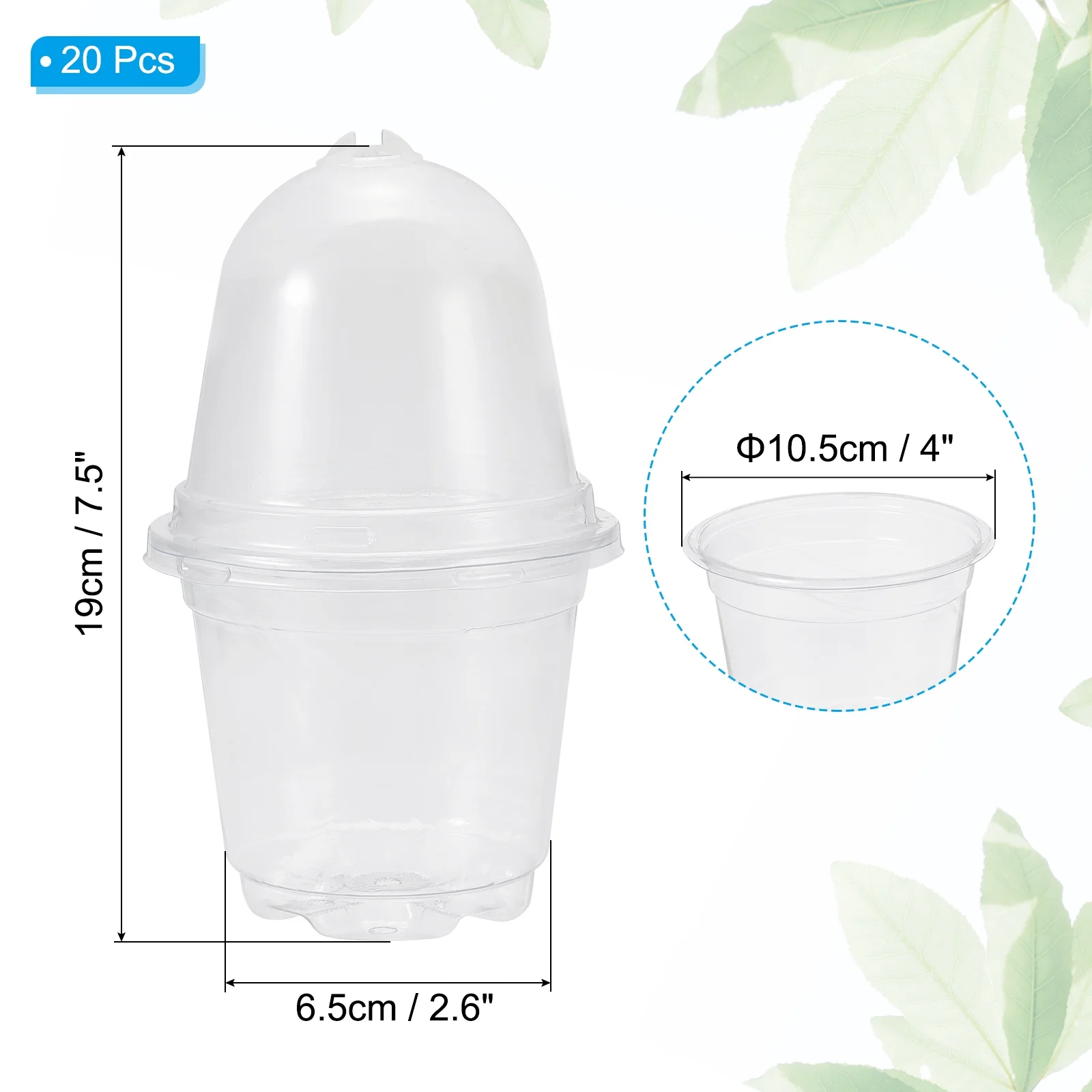 Uxcell Nursery Pots with Humidity Dome, 20 Sets 4