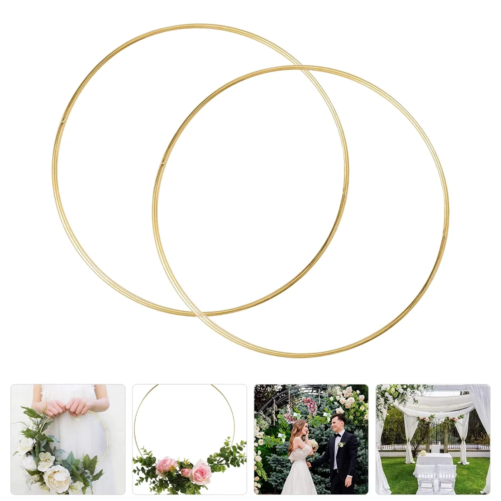 Qumonin Macrame Hoop Rings DIY Crafts Supplies Metal Wreath Frame