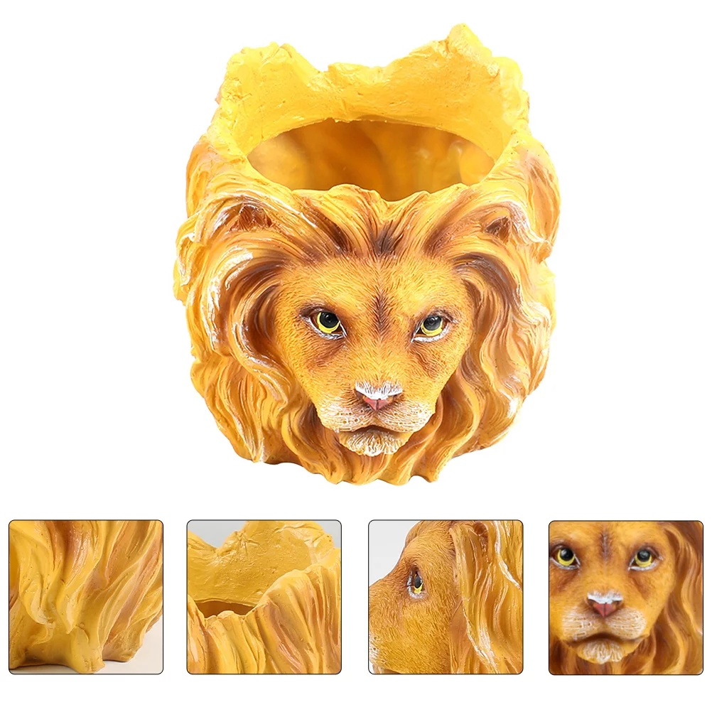 Gongxipen Lion Resin Plant Pot Creative Planter Flower Pot Pretty Succulent Planter