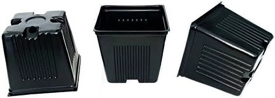 Square Plastic Nursery Pots, 4