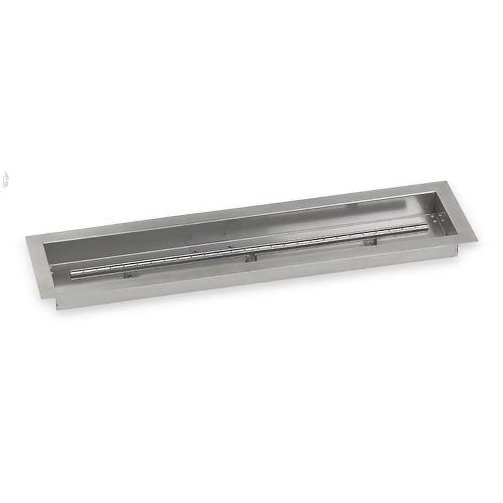 American Fireglass SS-LCB-72 72 x 6 in. Stainless Steel Linear Drop-In Fire Pit Pan
