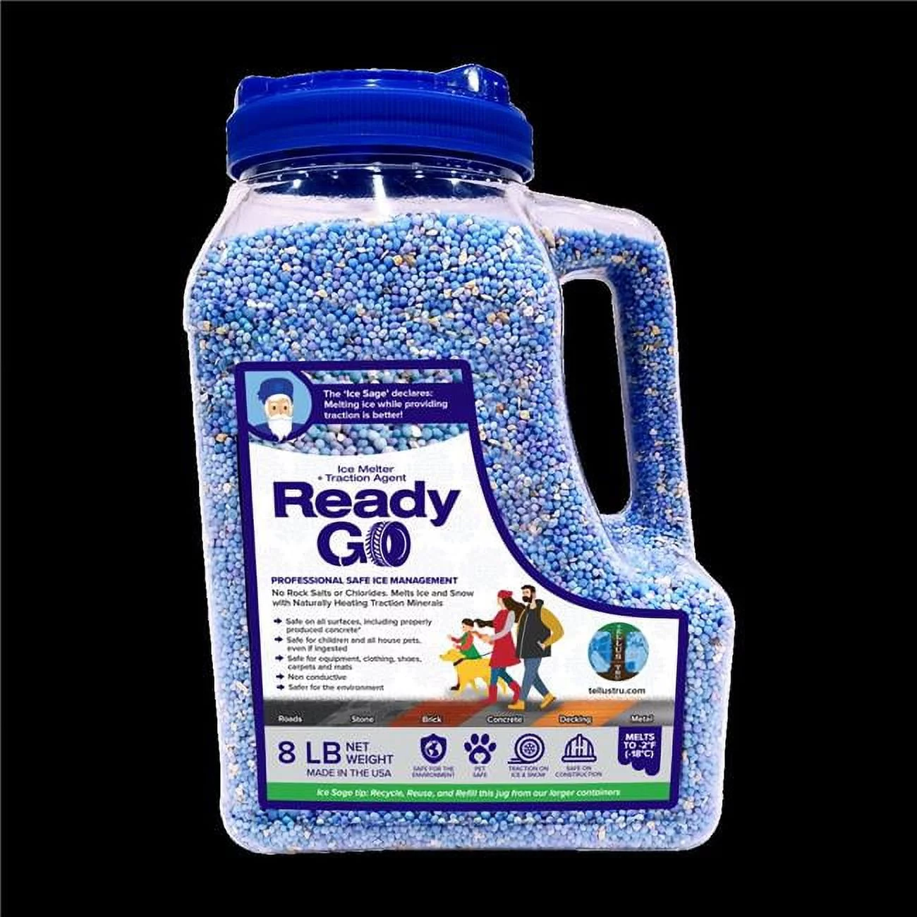 Ready Go Ice Melter 31546 35 lbs Traction Minerals to Melt Ice & Snow