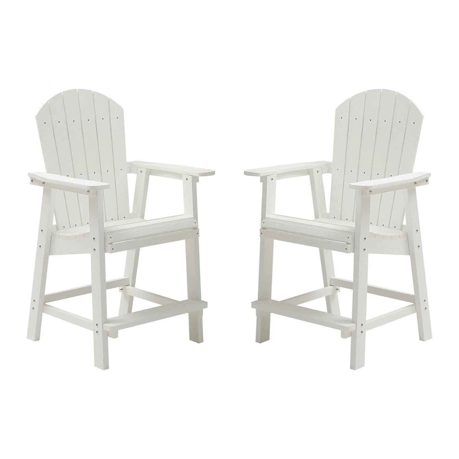 Ken Patio Bar Chair (Set of 2) - White