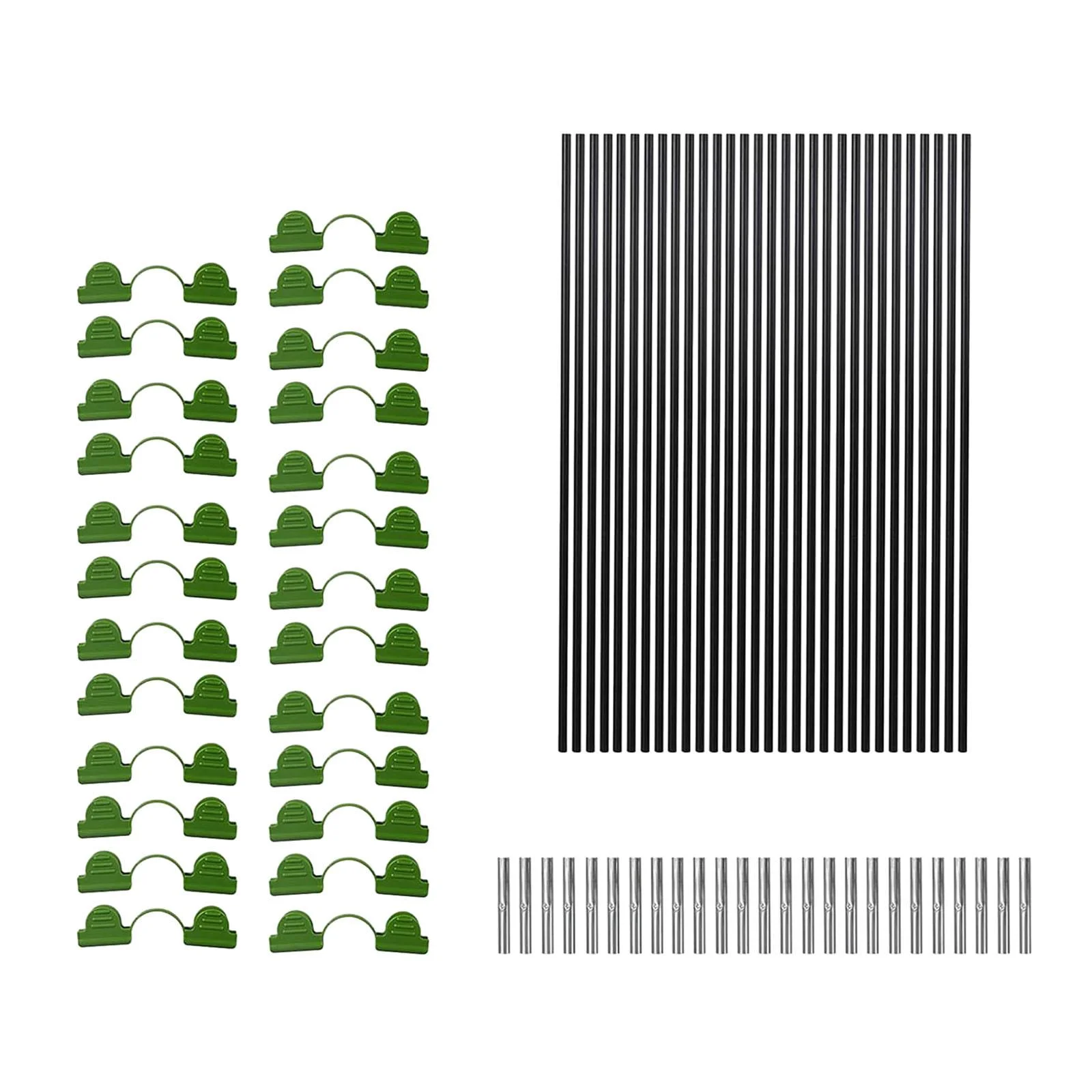 Miulika Garden Hoops for Raised Beds Planting Tunnel Hoop with Clips, Garden Tunnel Hoops for Row Cover for Yard Garden Beds Netting 30pcs