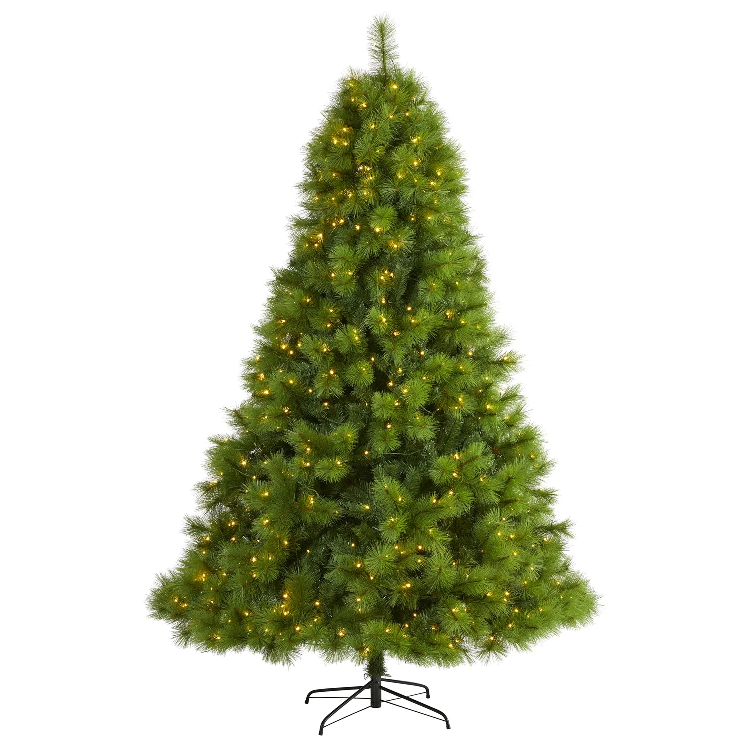 HomeStock Mountain Majesty 8Ft. Green Scotch Pine Artificial Christmas Tree With 600 Clear Led Lights