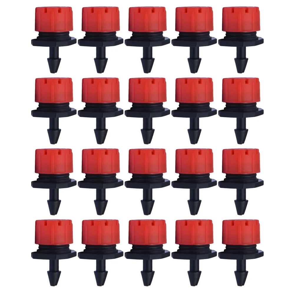 Gongxipen 100PCS Flow Adjustable Dripper Irrigation Small Red Dripper Small Drip Head