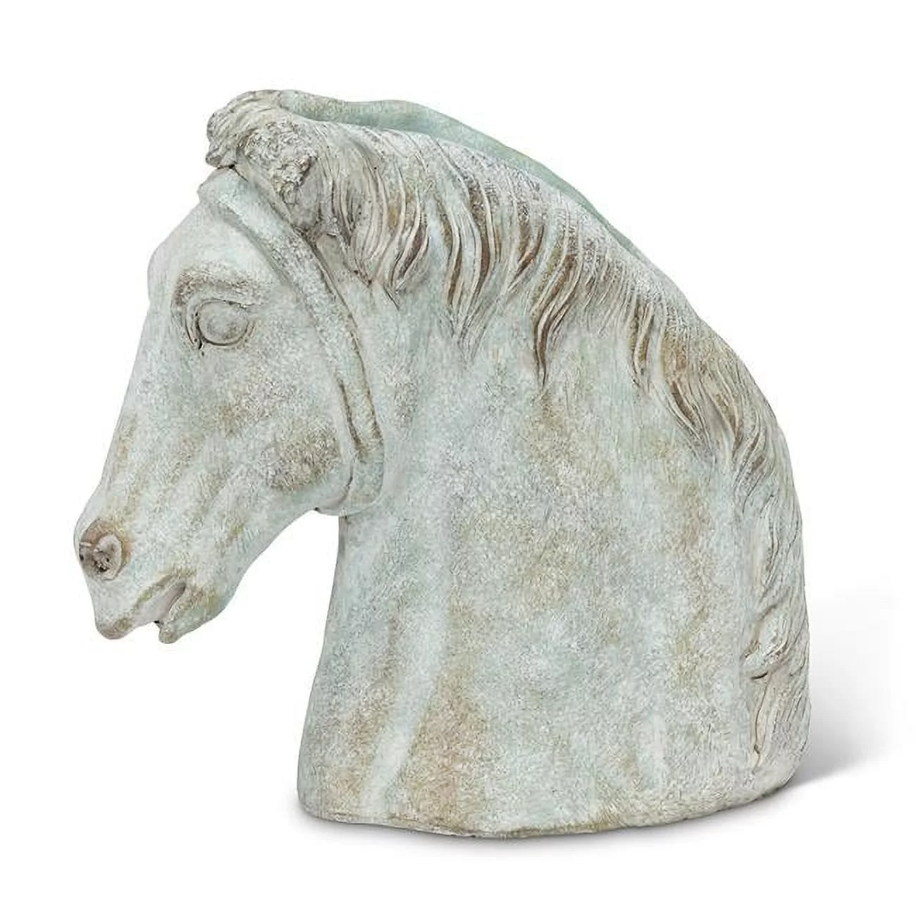 Abbott Collections AB-27-ATHENS-804 9 in. Horse Head Planter, Grey
