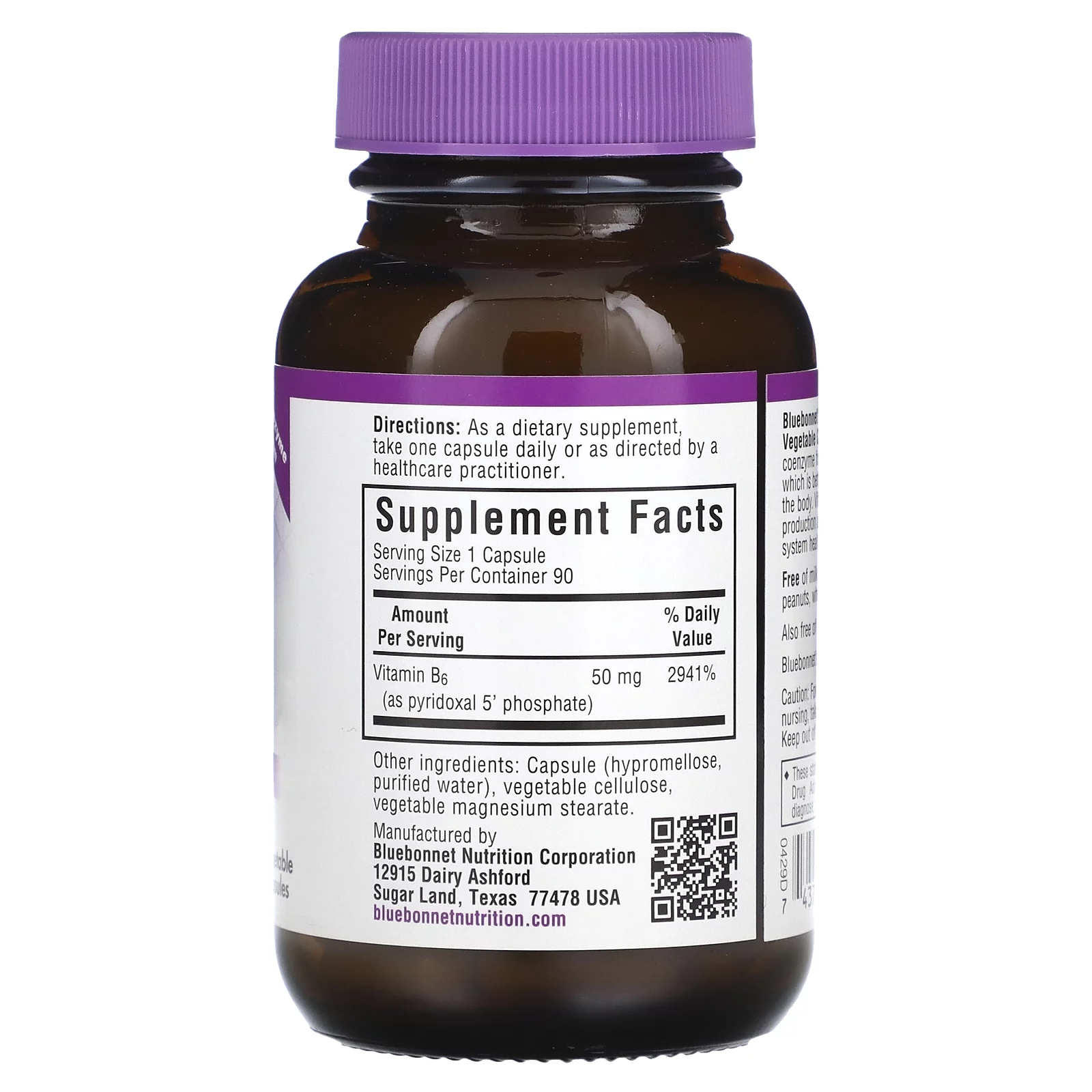 Bluebonnet Cellular Active P-5-P 50 mg 90 Veg Capsules