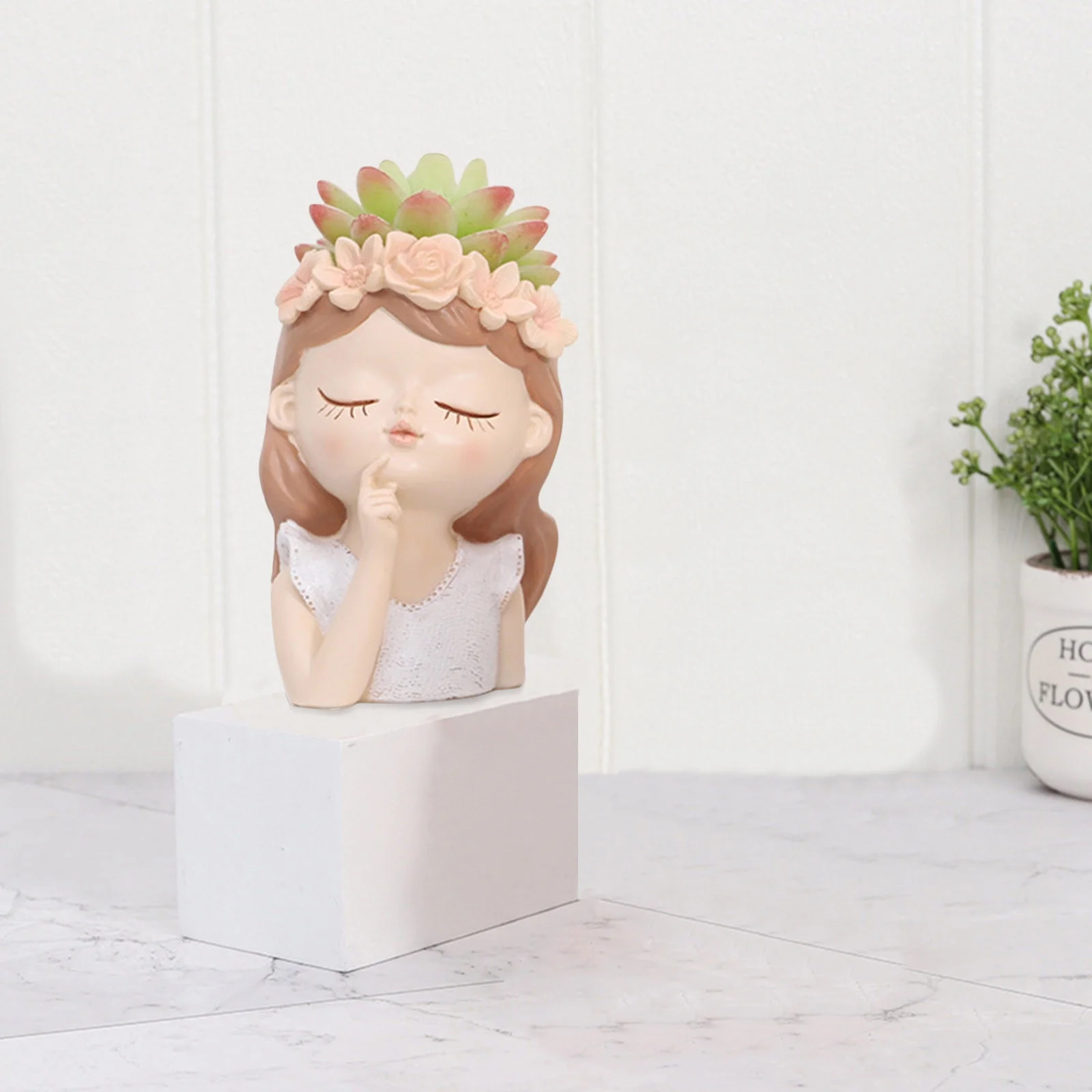 GuLuBin Garden Pot New Fairy Succulent Flower Pot Garden Decorations Cute Little Girl Vase Potted Decoration