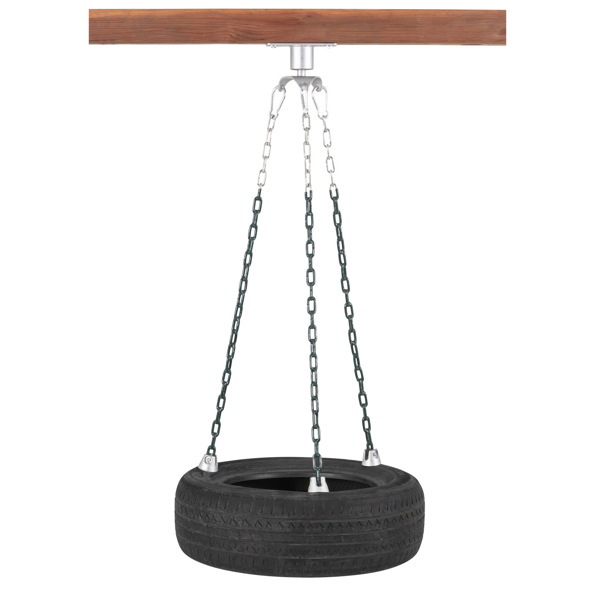 Jack and June Ultra-Durable 3-Chain Rubber Tire Swing with 36” Chains for 5’ Deck Height