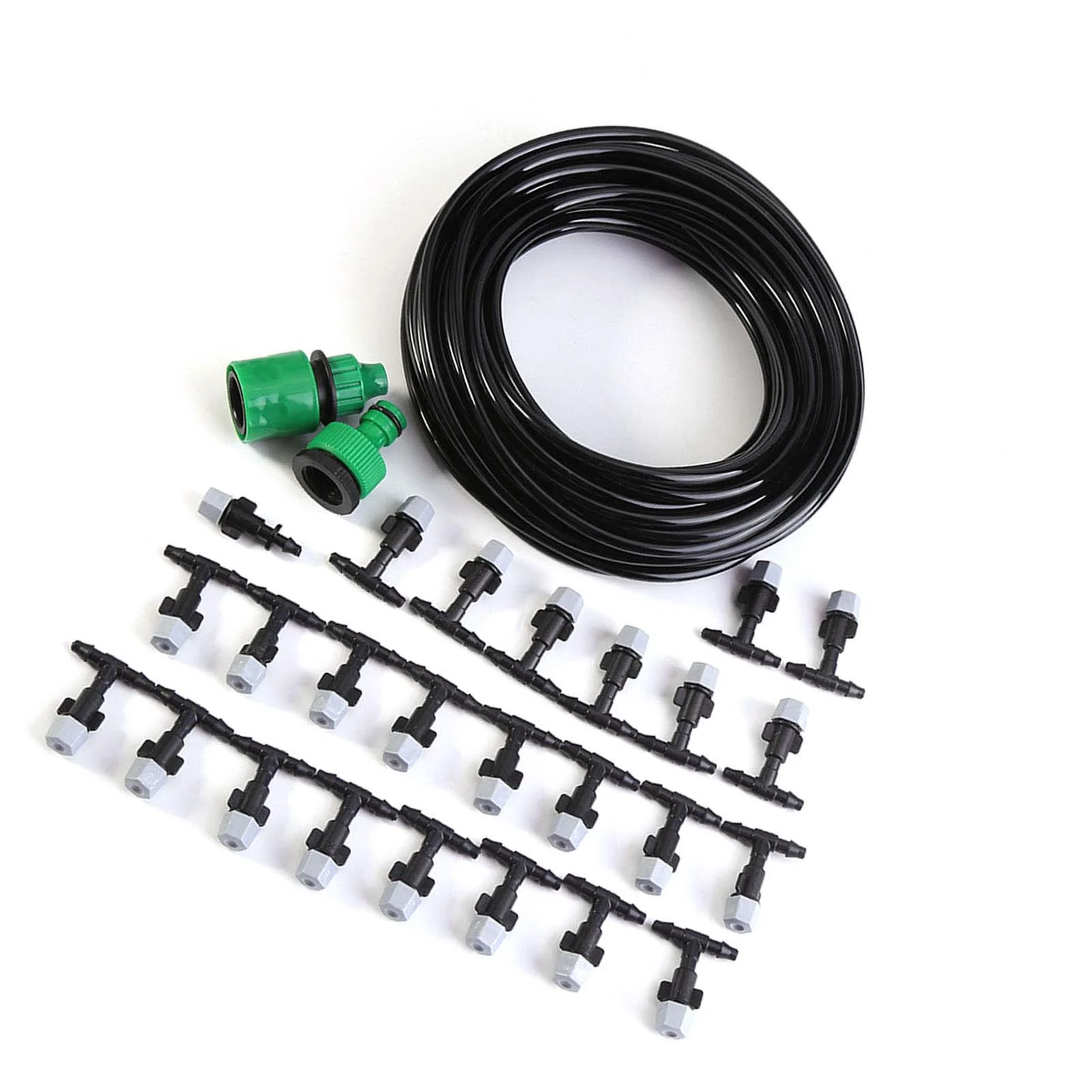 Dripper Plant Watering Water Misting Cooling System Hose Sprinkler Nozzle Garden Patio Micro Irrigation Set 15M
