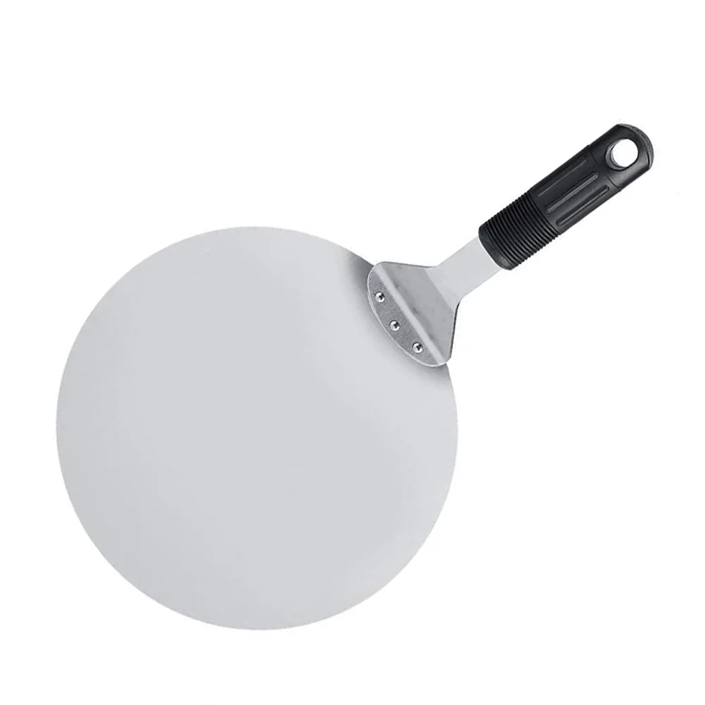 Aigid Baking Shovel, 1Pc Stainless Steel Pizza Peel Round Shovel Transfer Tray Kitchen Restaurant Baking Tool Hot