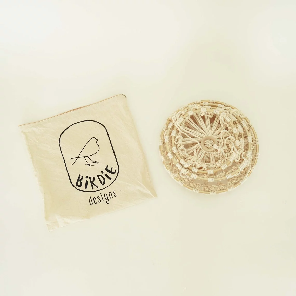 3 Tier Woven Macramé Hanging Fruit Basket Birdie Designs