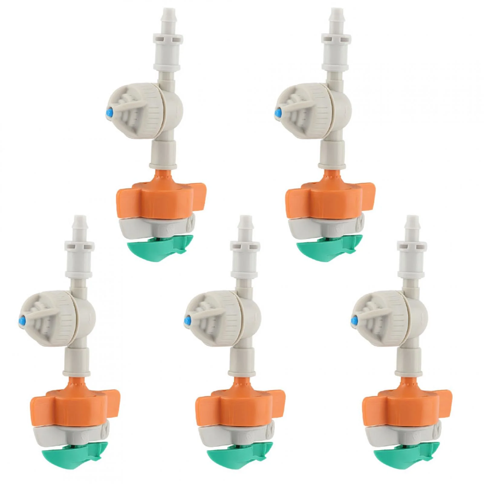 Nimomo 5pcs Micro Drip Fitting Practical Rotary Sprinkler with Antidrip Hanging Sprayer Garden Irrigation Micro Drip Fitting