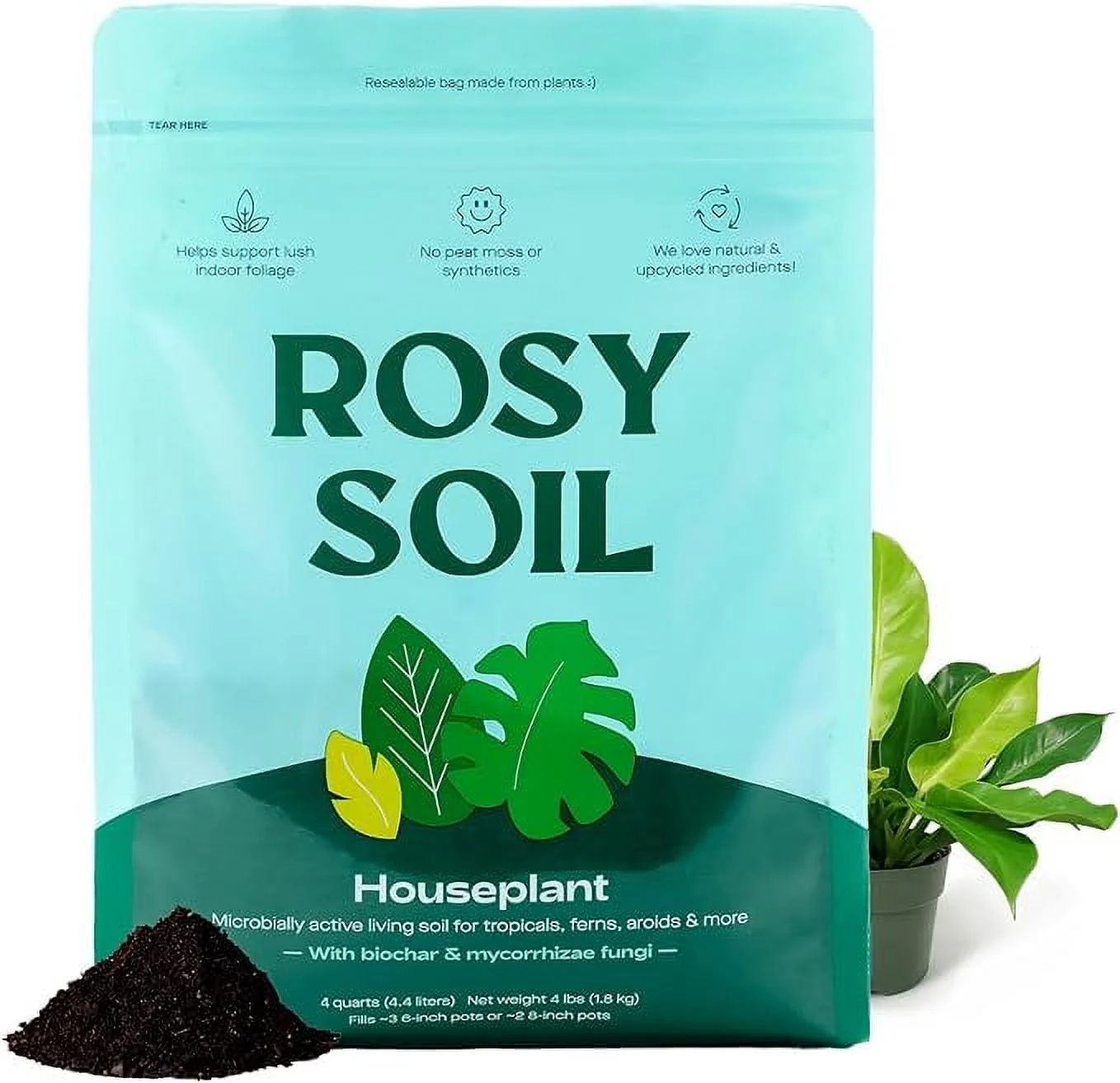 Rosy Soil 4qt Houseplant Mix