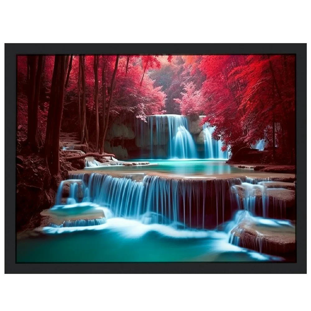 ONETECH Waterfall Canvas Wall Art Modern Nature Wall Decor Landscape Decor Print Artwork Waterfall Paintings Poster Aesthetic Room Decor 16\x12\