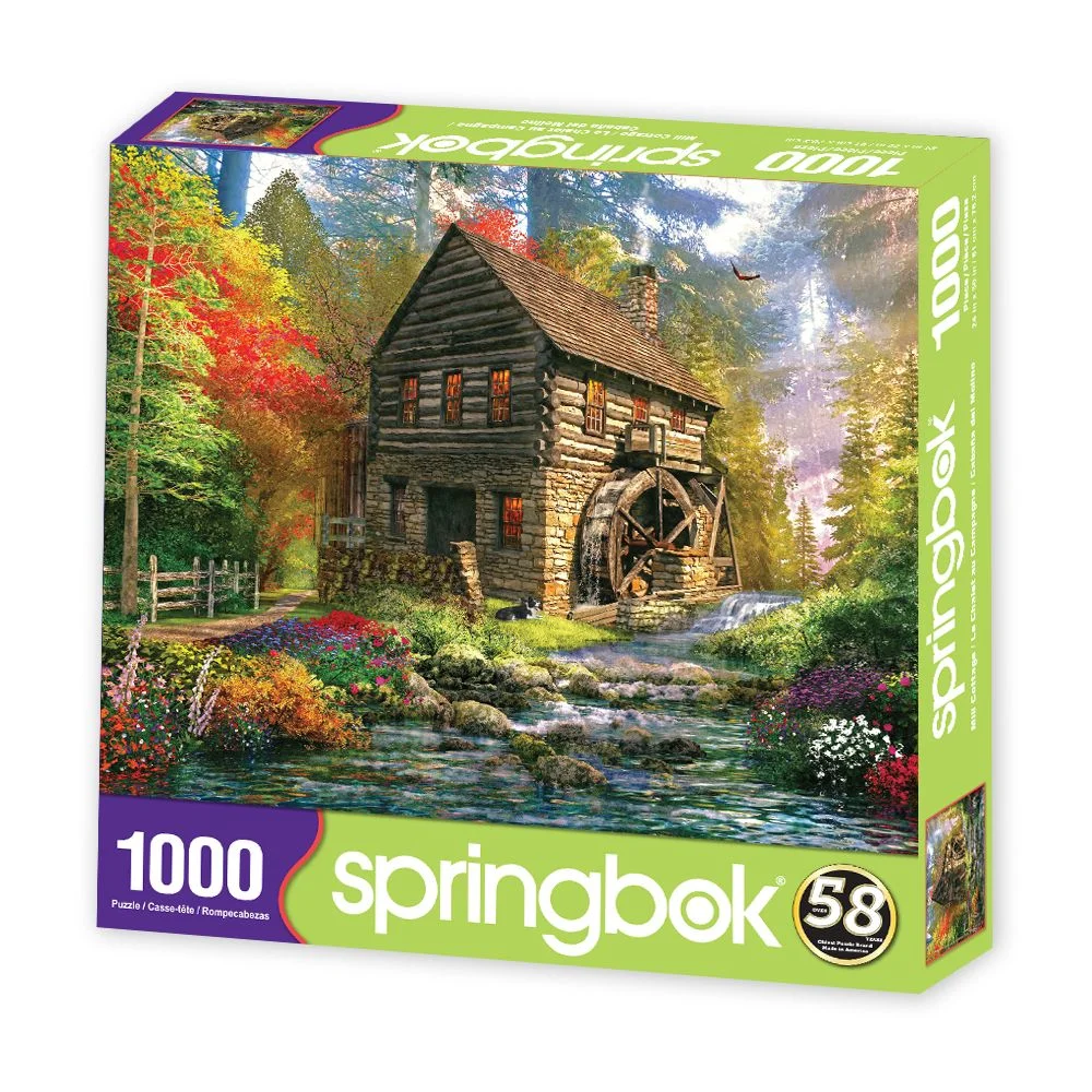 Springbok's 1000 Piece Jigsaw Puzzle Mill Cottage - Made in USA